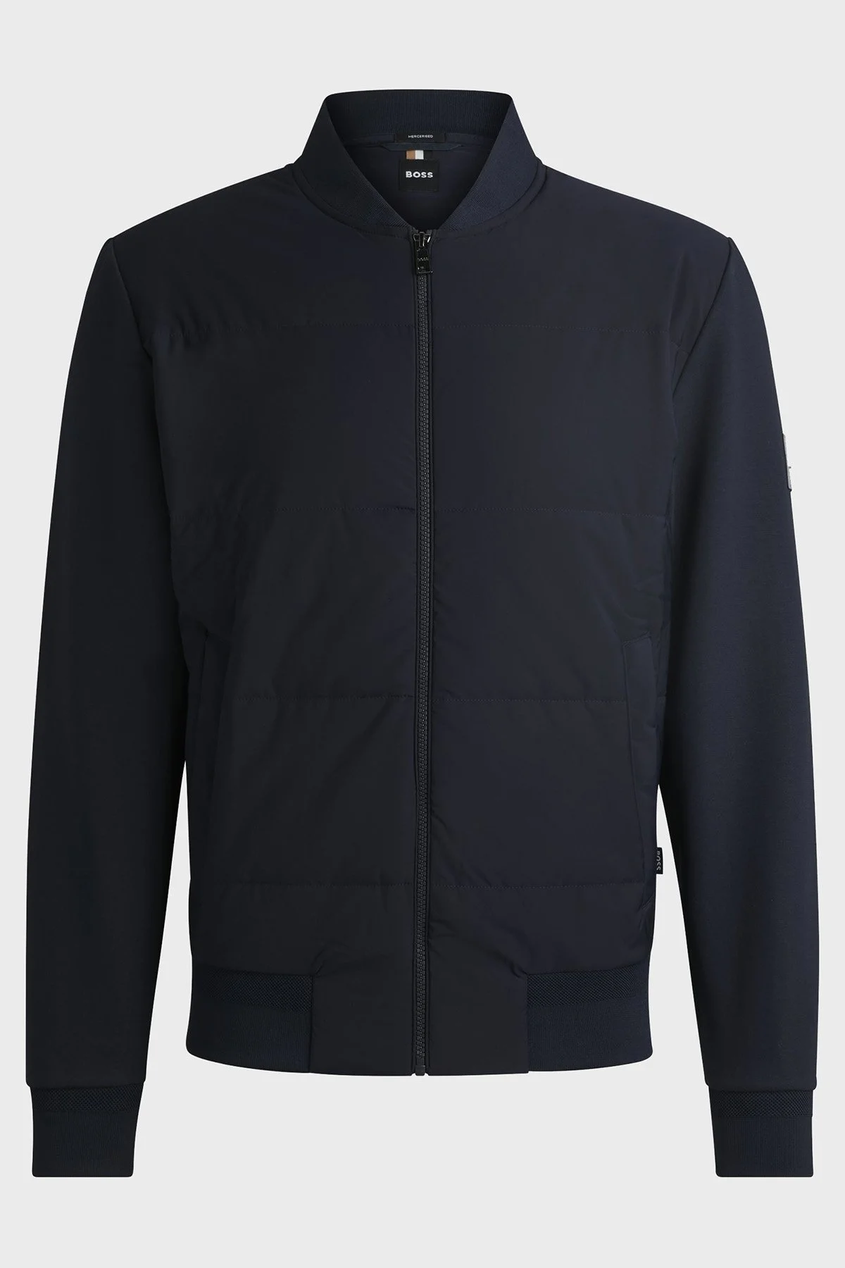 Boss Pamuklu Regular Fit Kapitoneli Kolej Yaka Erkek Ceket 50532767 404 LACİVERT - 5