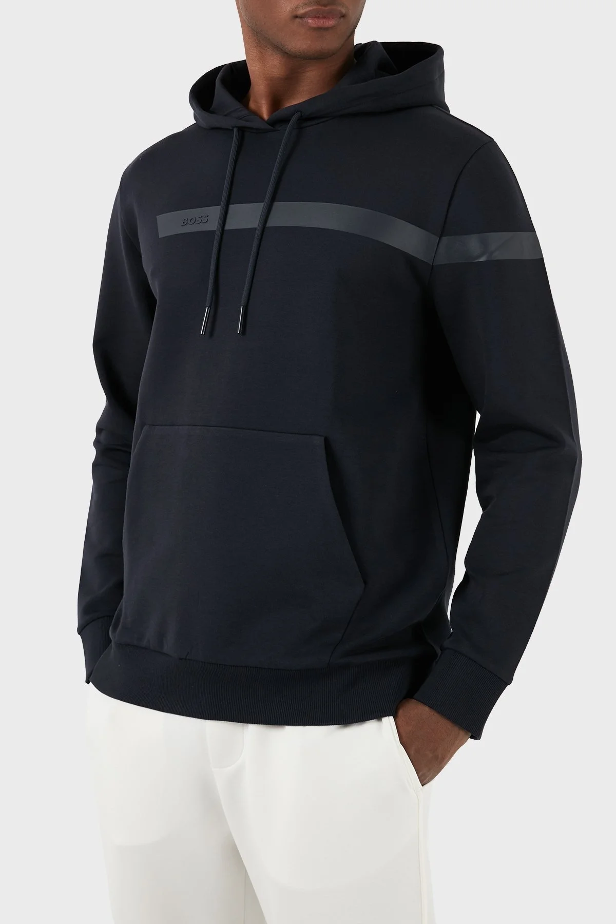 Boss Pamuklu Regular Fit Kapüşonlu Erkek Sweat 50498277 402 LACİVERT - 2