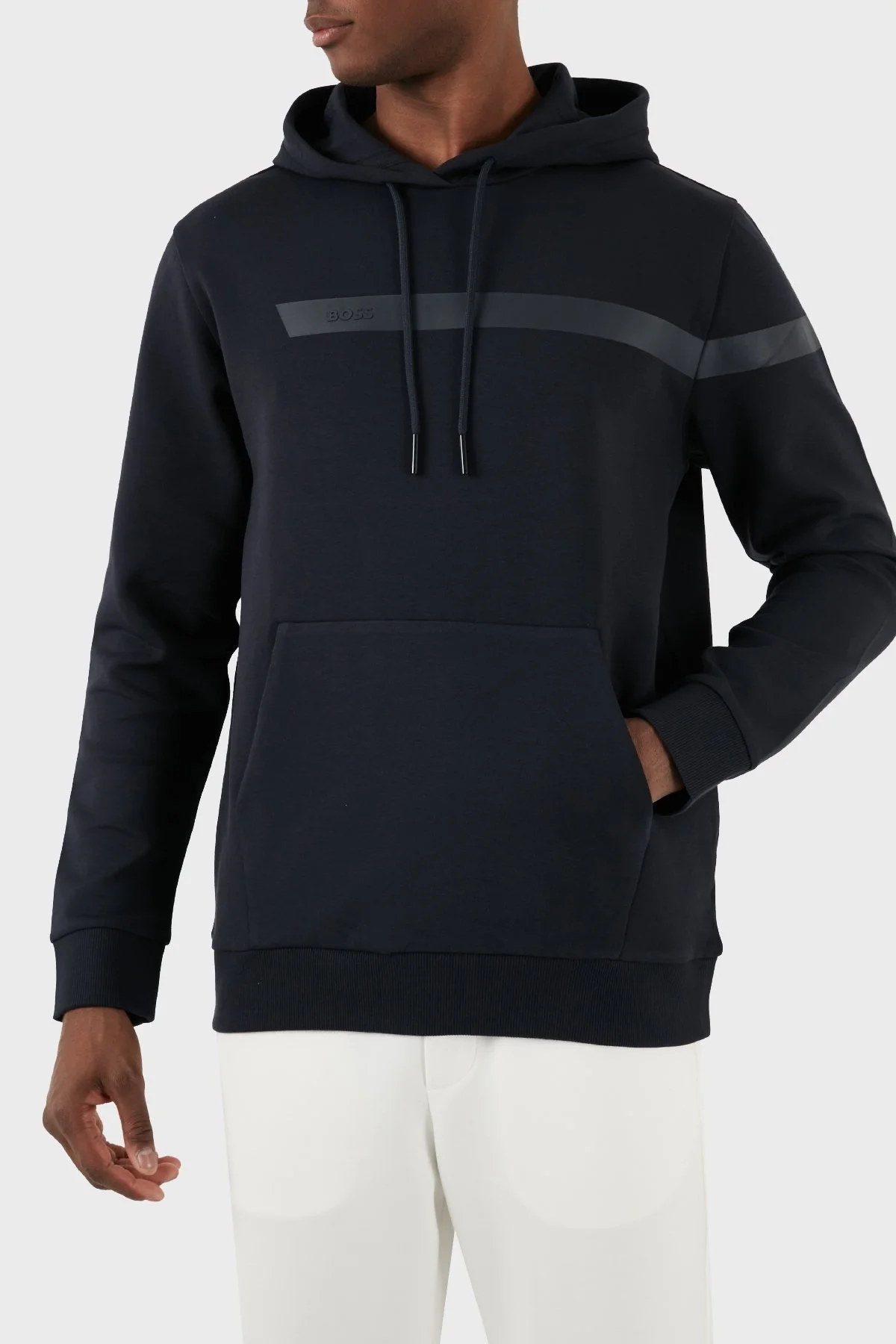 Boss Pamuklu Regular Fit Kapüşonlu Erkek Sweat 50498277 402 LACİVERT - 5