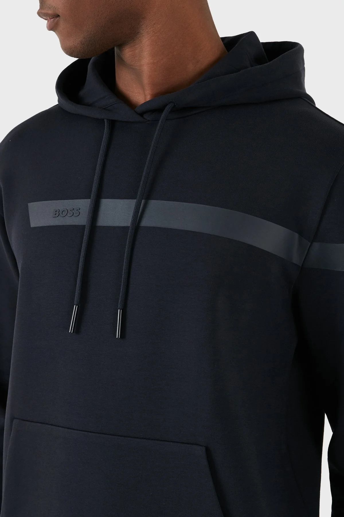 Boss Pamuklu Regular Fit Kapüşonlu Erkek Sweat 50498277 402 LACİVERT - 7