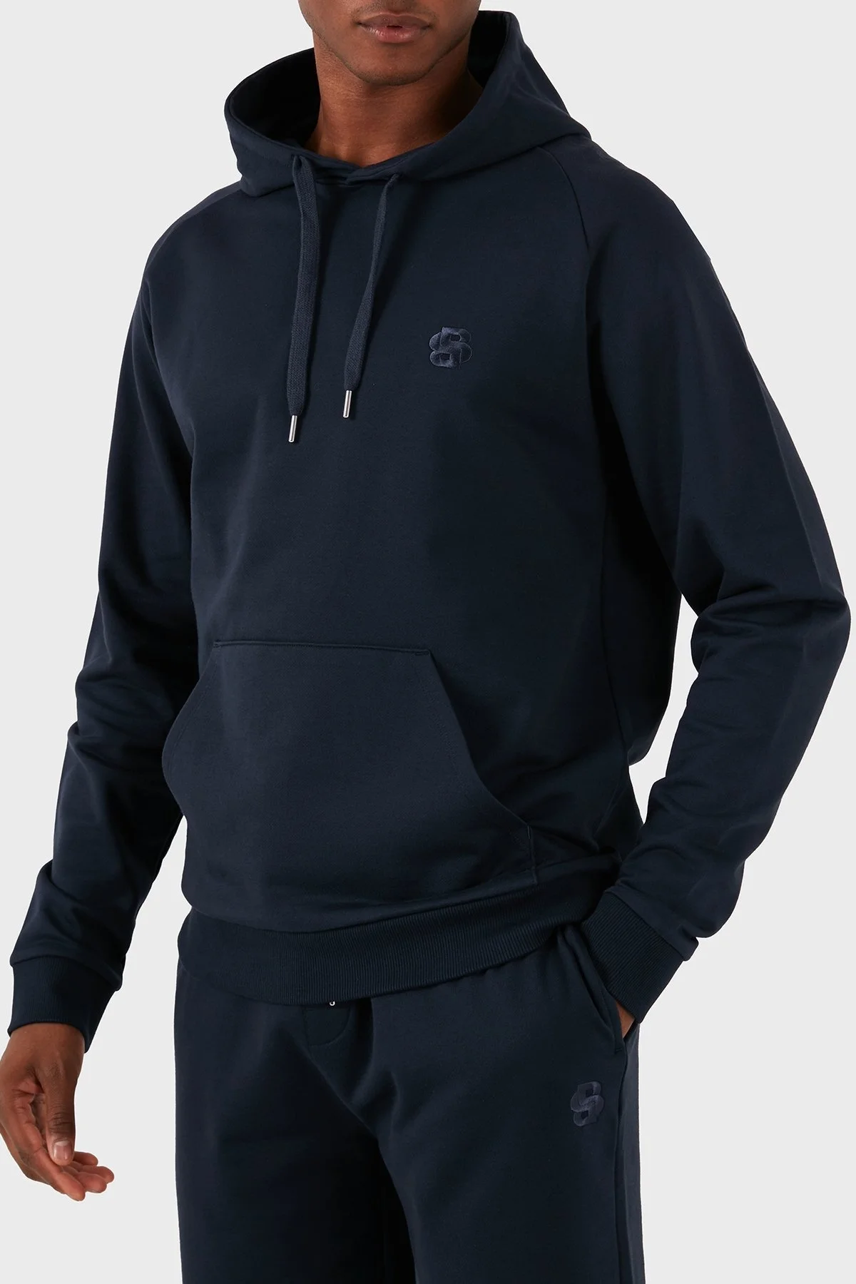 Boss Pamuklu Regular Fit Kapüşonlu Erkek Sweat 50515176 403 LACİVERT - 14