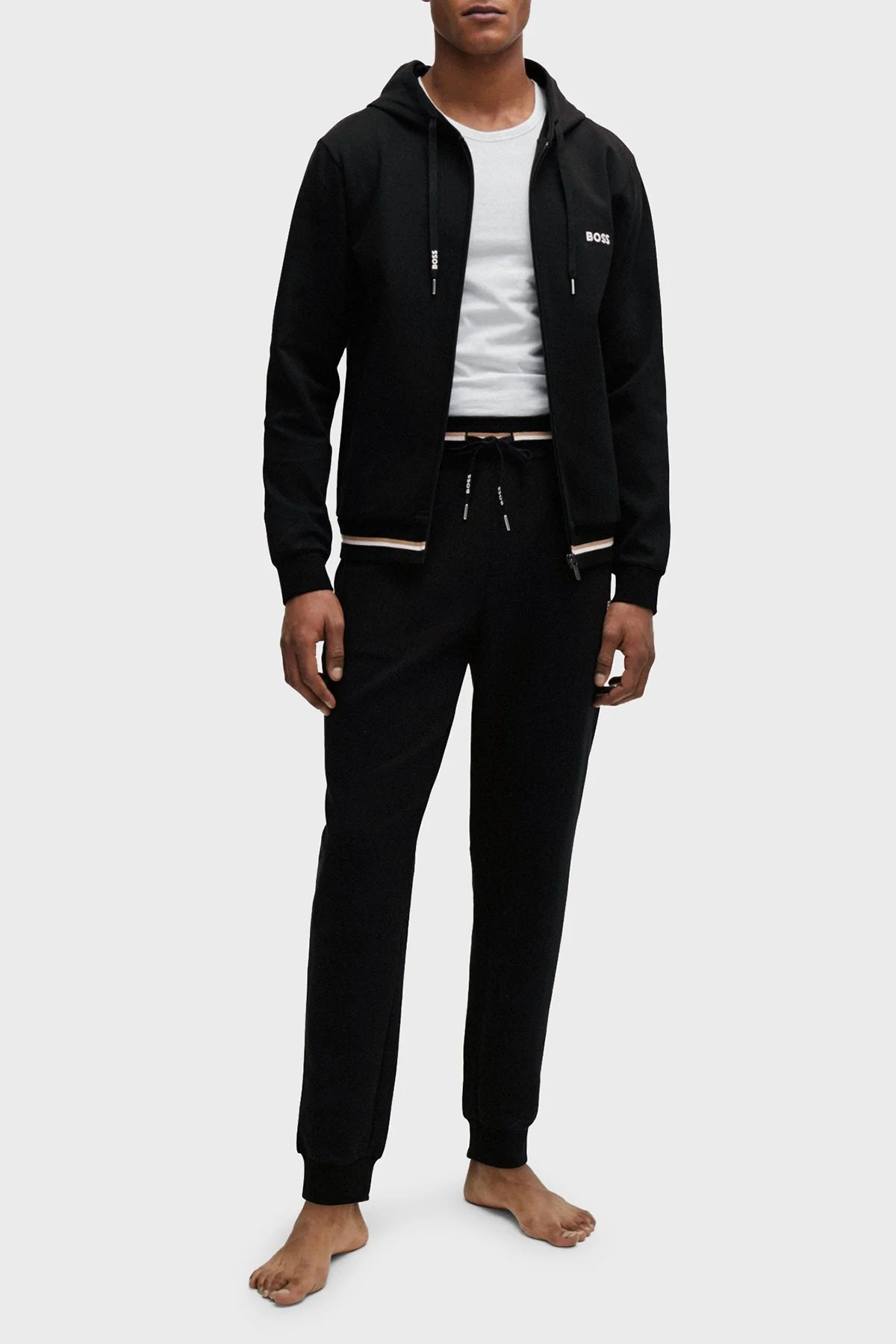 Boss Pamuklu Regular Fit Kapüşonlu Erkek Sweat 50515185 001 SİYAH - 4