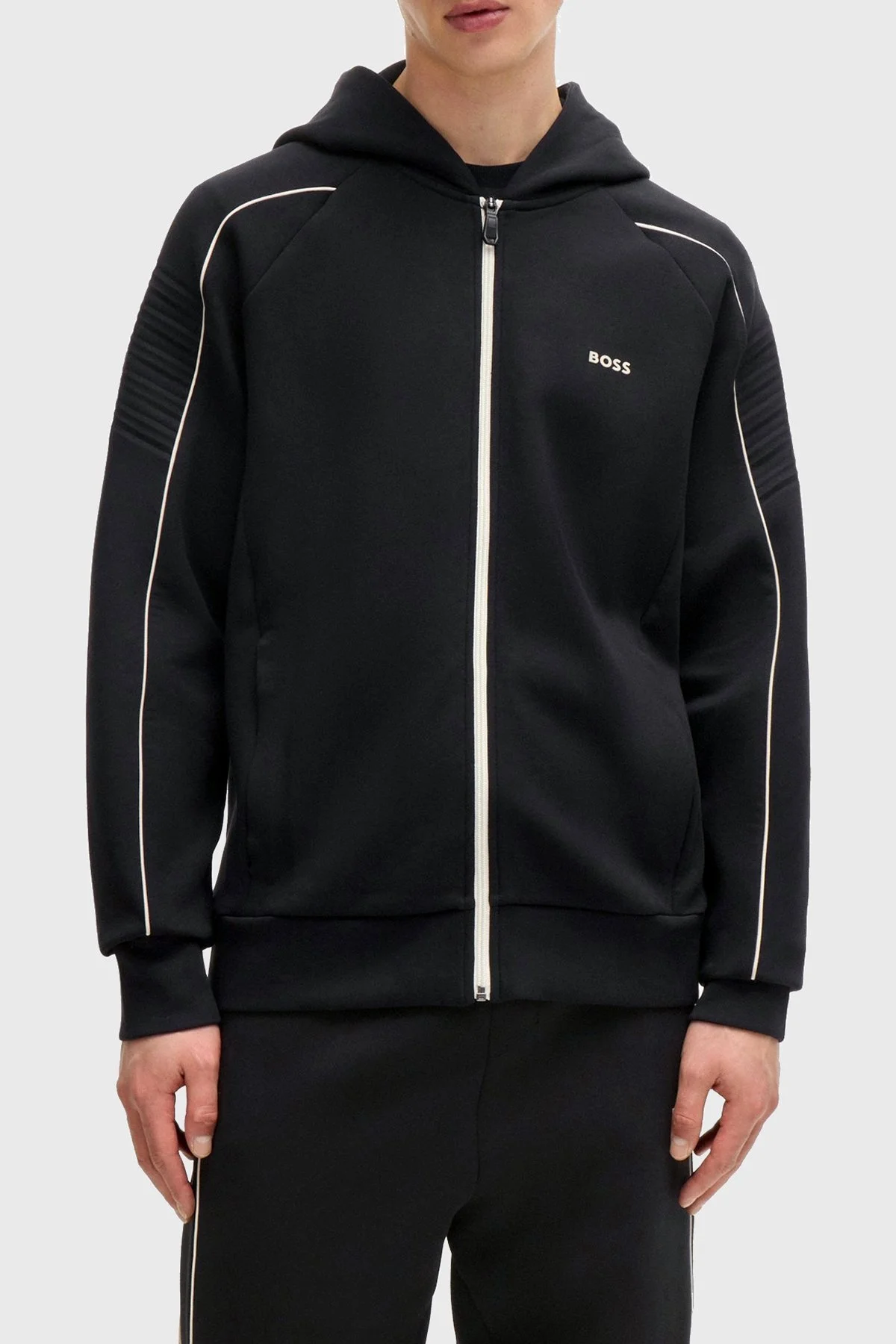 Boss Pamuklu Regular Fit Kapüşonlu Erkek Sweat 50518197 001 SİYAH - 1