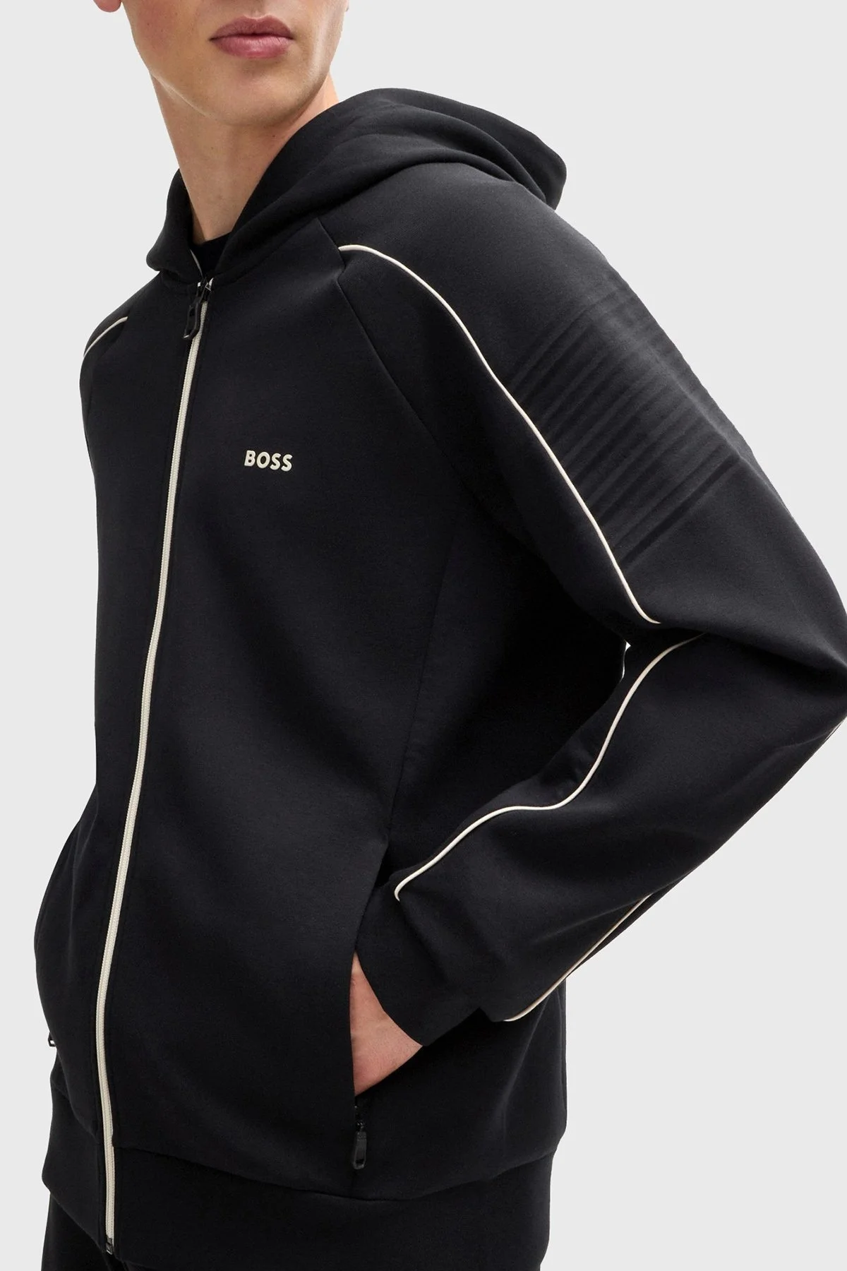 Boss Pamuklu Regular Fit Kapüşonlu Erkek Sweat 50518197 001 SİYAH - 2