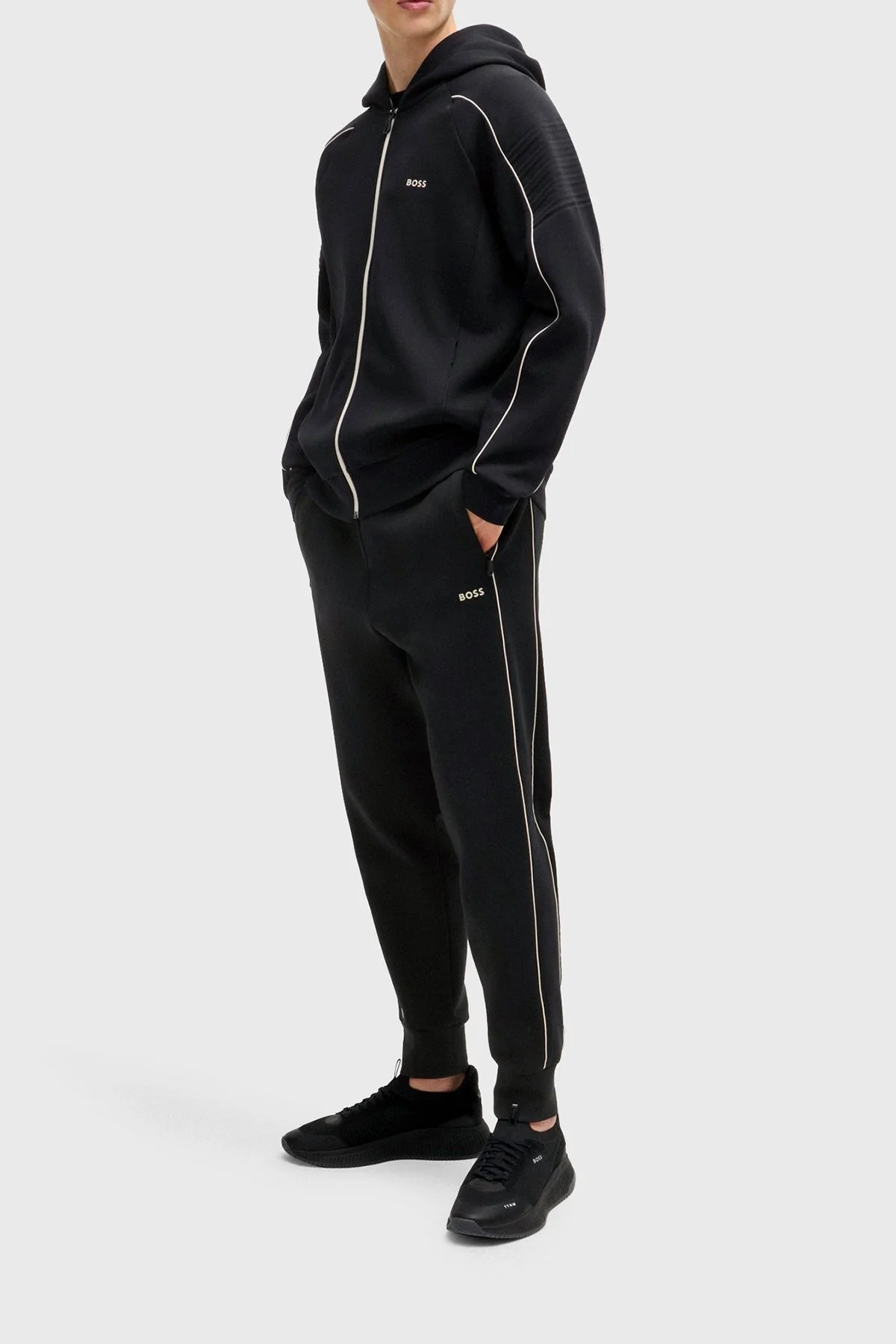 Boss Pamuklu Regular Fit Kapüşonlu Erkek Sweat 50518197 001 SİYAH - 3