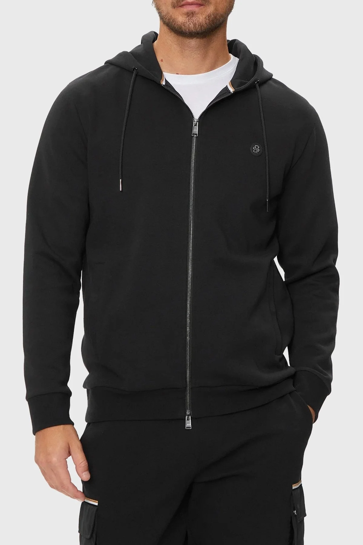 Boss Pamuklu Regular Fit Kapüşonlu Erkek Sweat 50520303 001 SİYAH - 1