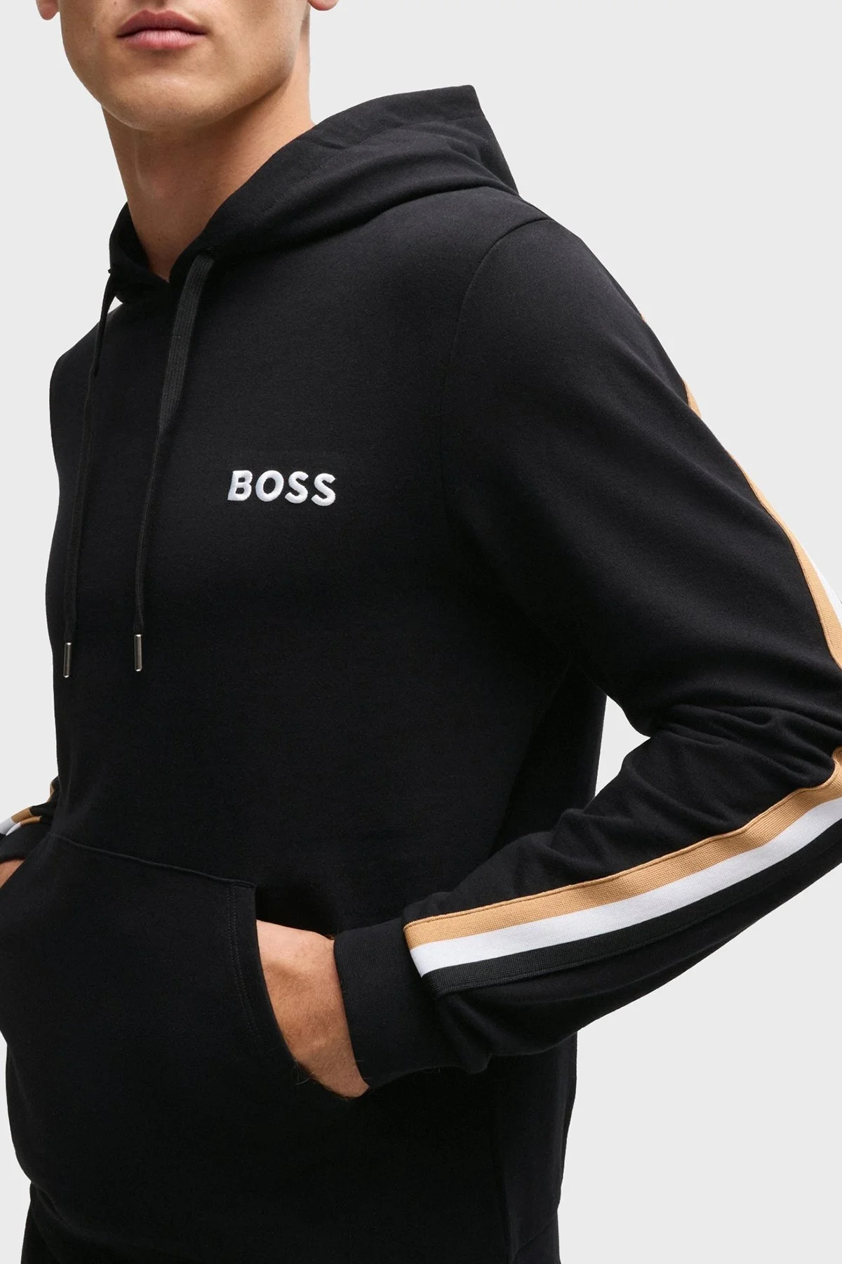 Boss Pamuklu Regular Fit Kapüşonlu Erkek Sweat 50521884 001 SİYAH - 4