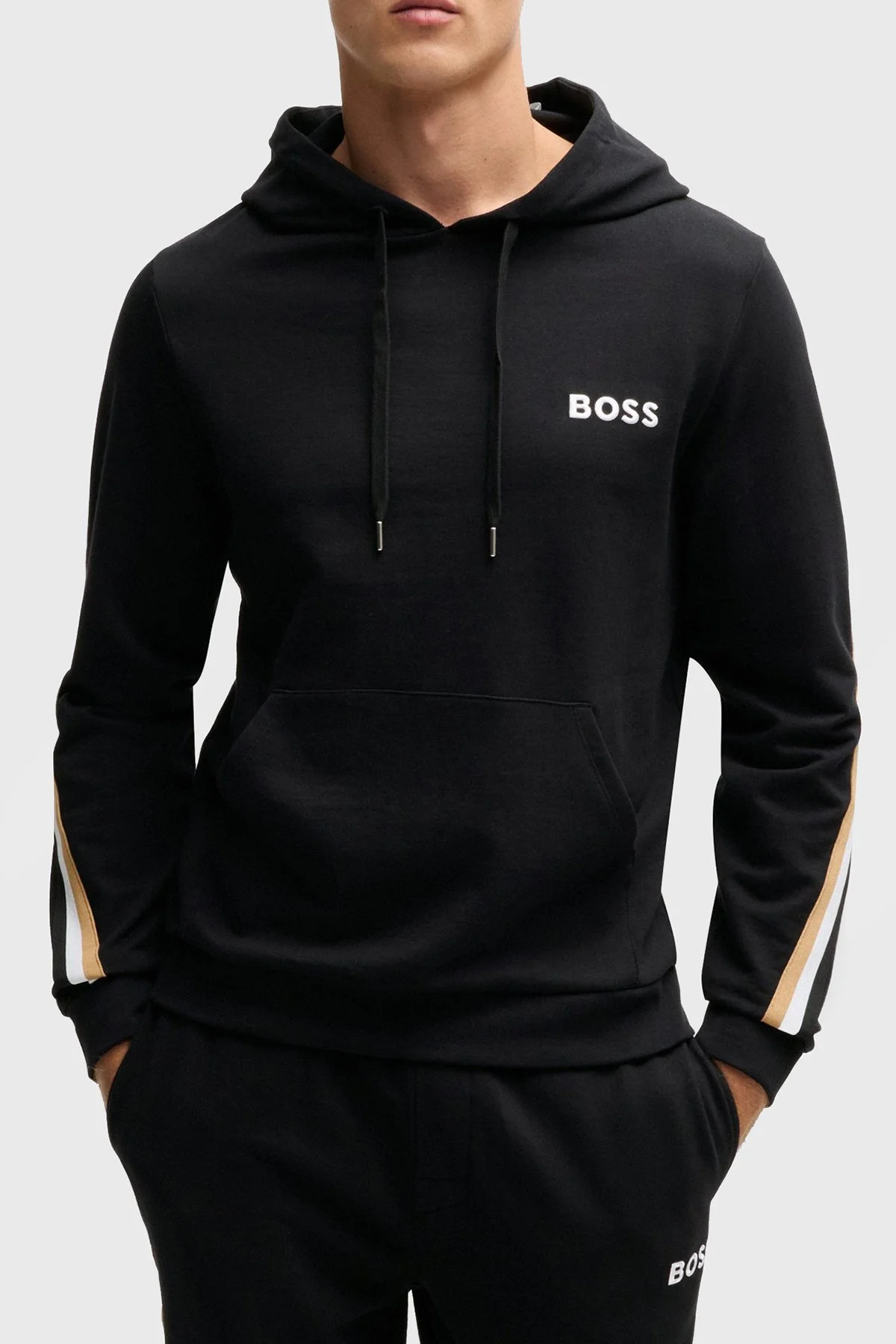 Boss Pamuklu Regular Fit Kapüşonlu Erkek Sweat 50521884 001 SİYAH - 1