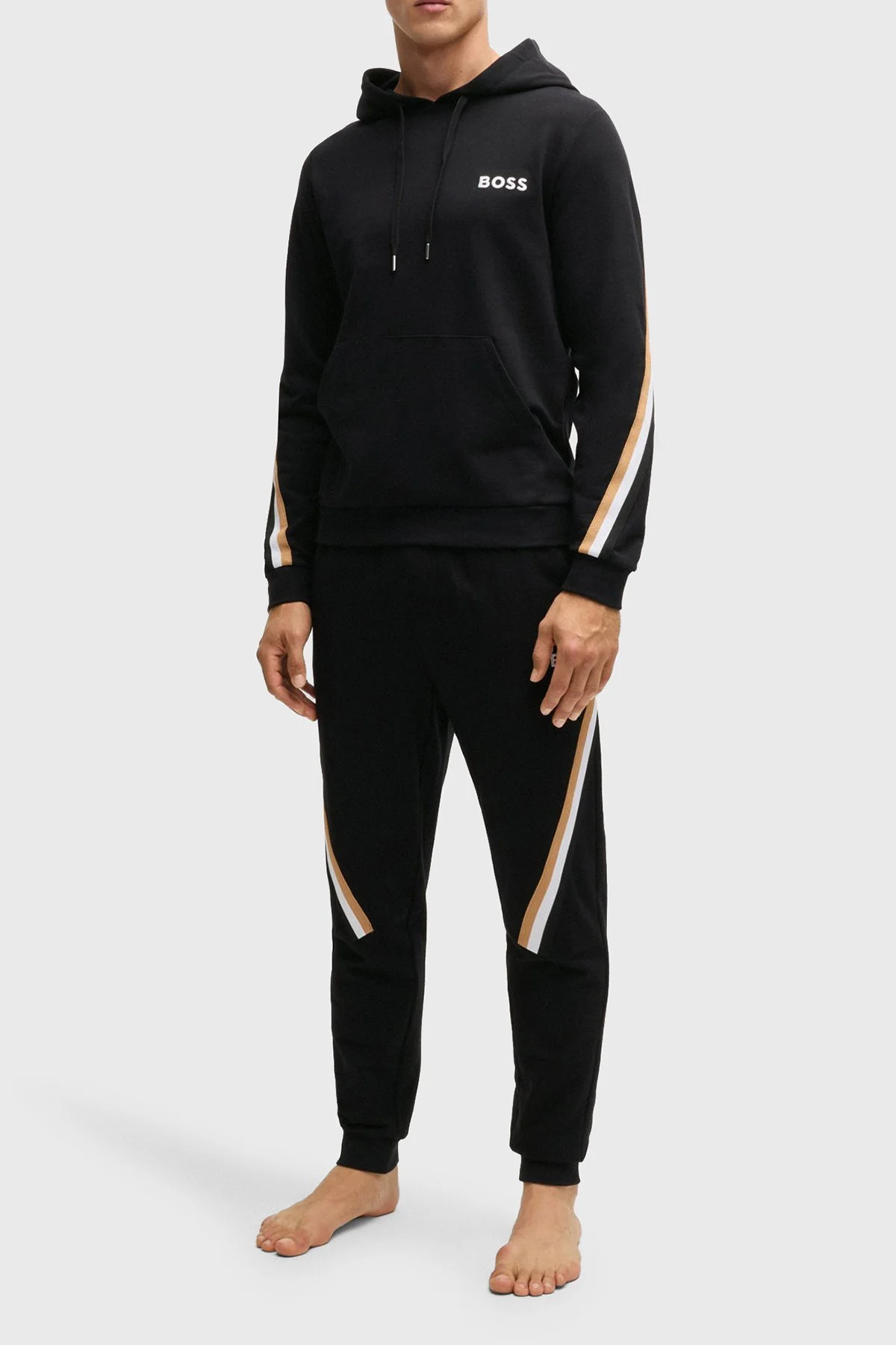 Boss Pamuklu Regular Fit Kapüşonlu Erkek Sweat 50521884 001 SİYAH - 3