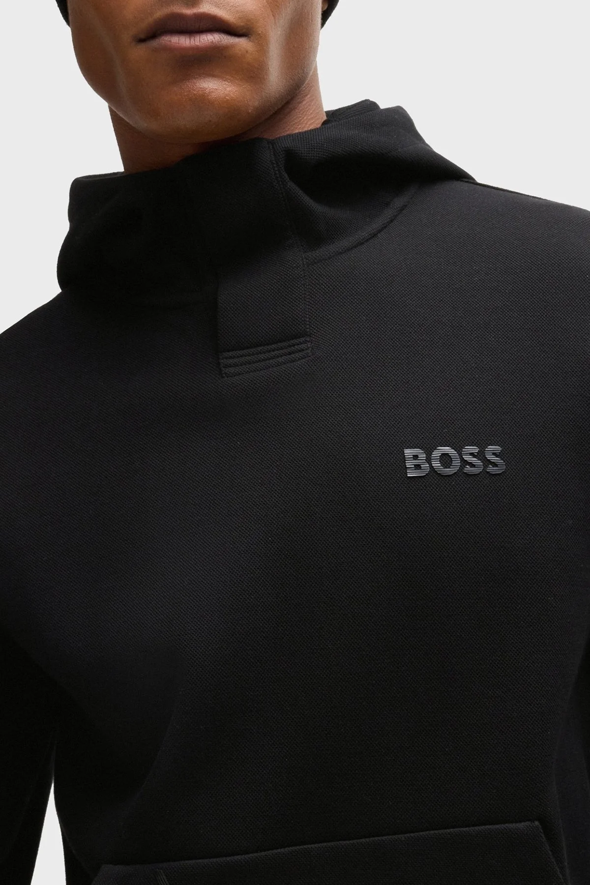 Boss Pamuklu Regular Fit Kapüşonlu Erkek Sweat 50523464 001 SİYAH - 4