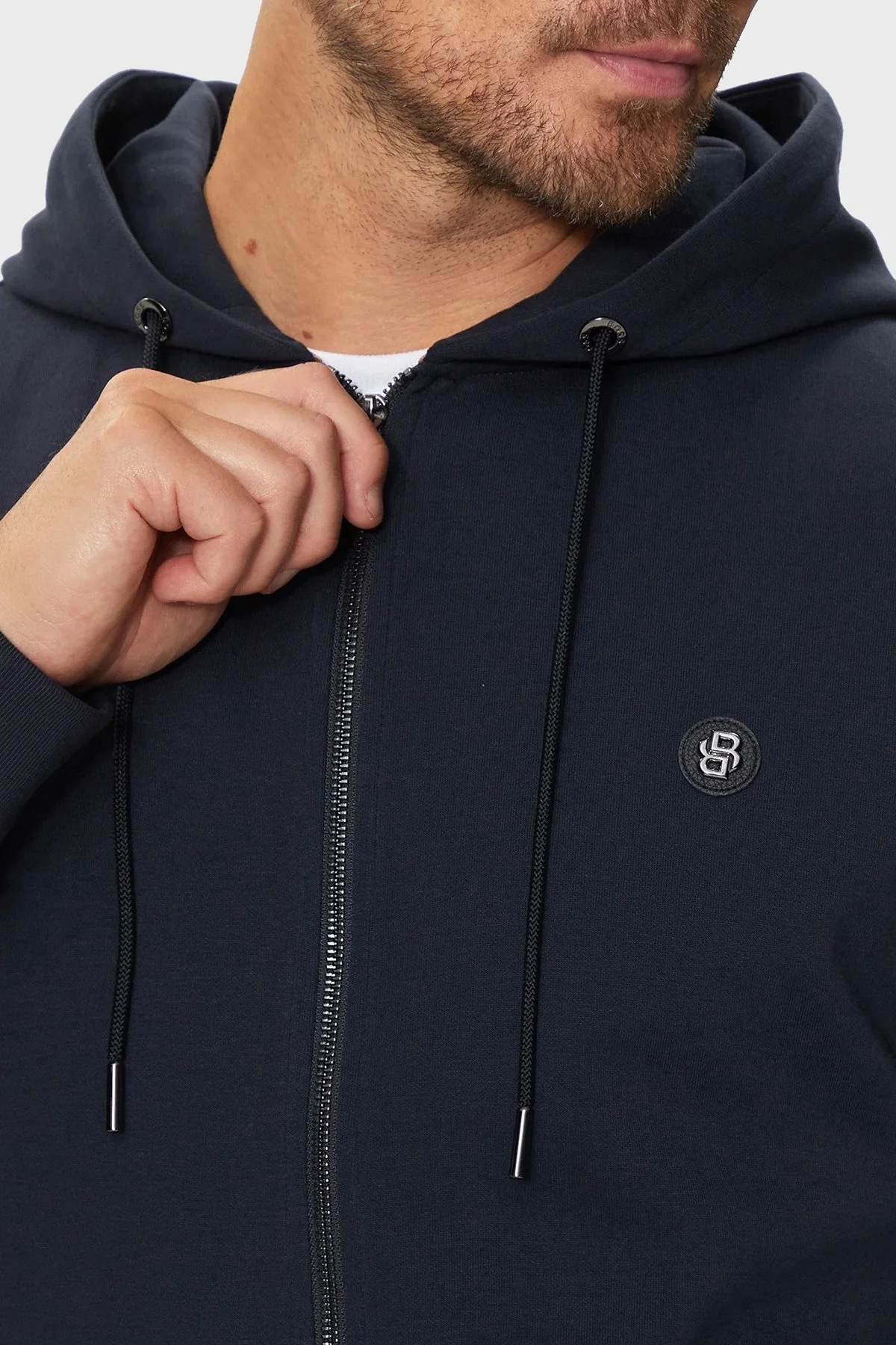 Boss Pamuklu Regular Fit Kapüşonlu Fermuarlı Erkek Sweat 50520303 404 LACİVERT - 4