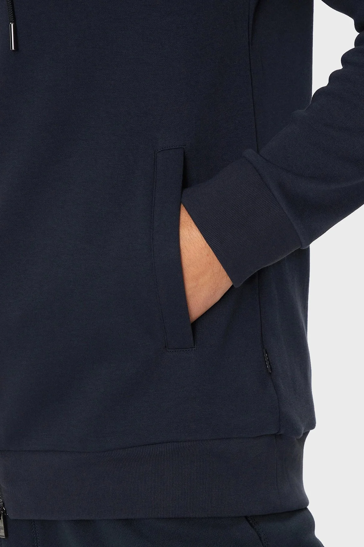 Boss Pamuklu Regular Fit Kapüşonlu Fermuarlı Erkek Sweat 50520303 404 LACİVERT - 5