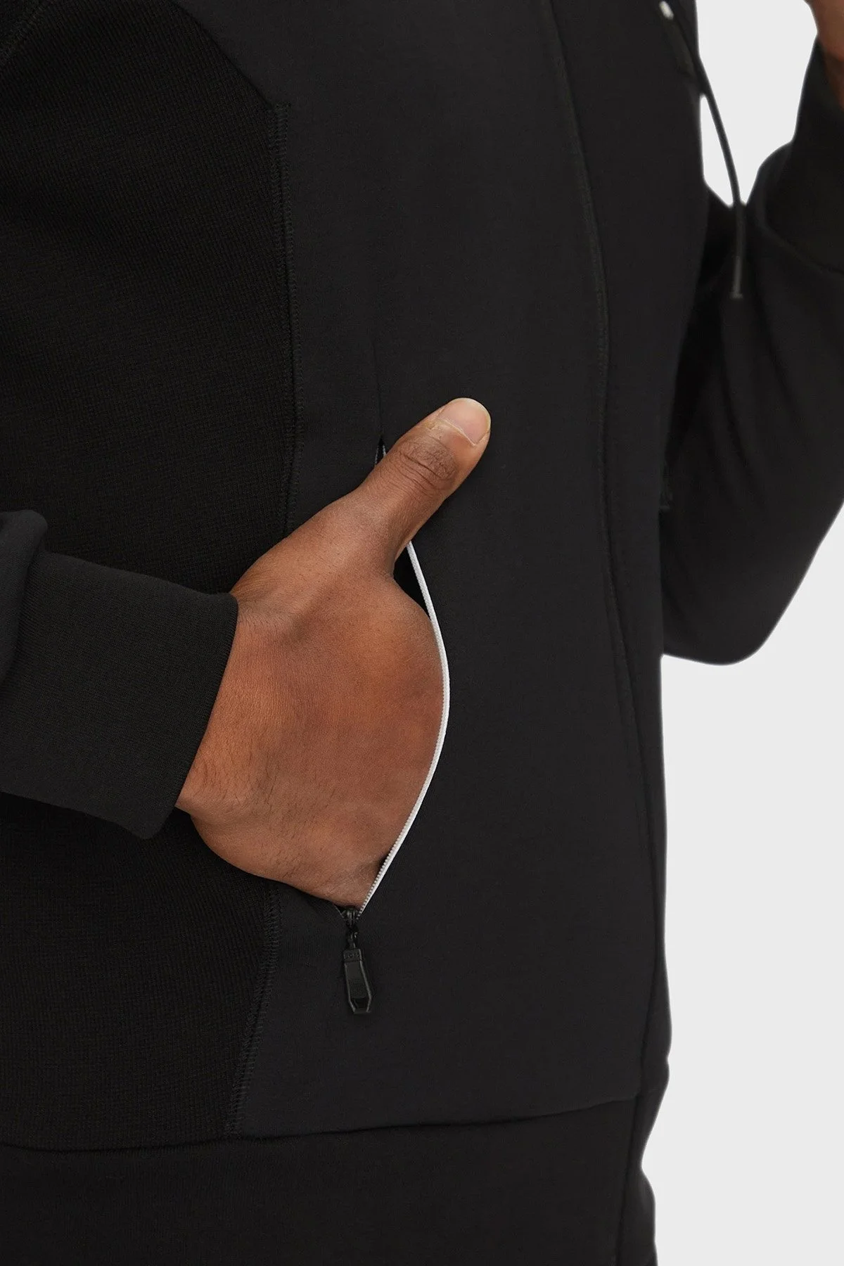 Boss Pamuklu Regular Fit Kapüşonlu Fermuarlı Erkek Sweat 50537204 001 SİYAH - 4