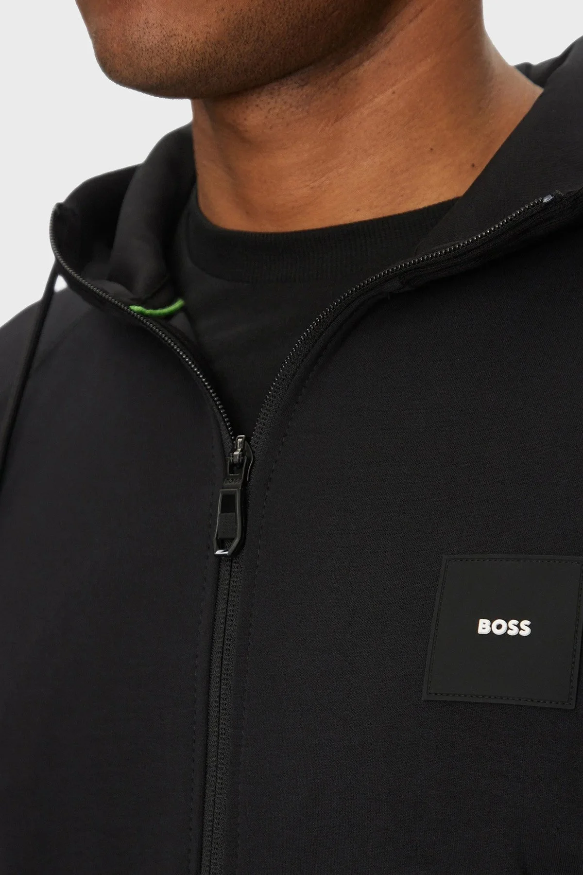 Boss Pamuklu Regular Fit Kapüşonlu Fermuarlı Erkek Sweat 50537204 001 SİYAH - 5