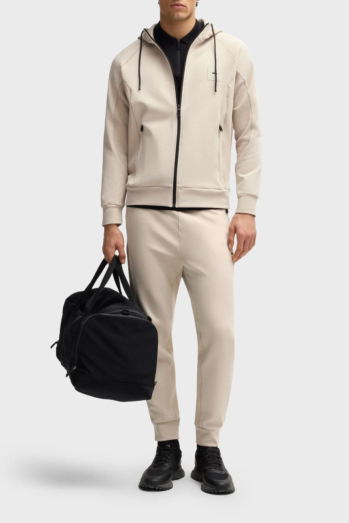 Boss Pamuklu Regular Fit Kapüşonlu Fermuarlı Erkek Sweat 50537204 284 KREM - 2