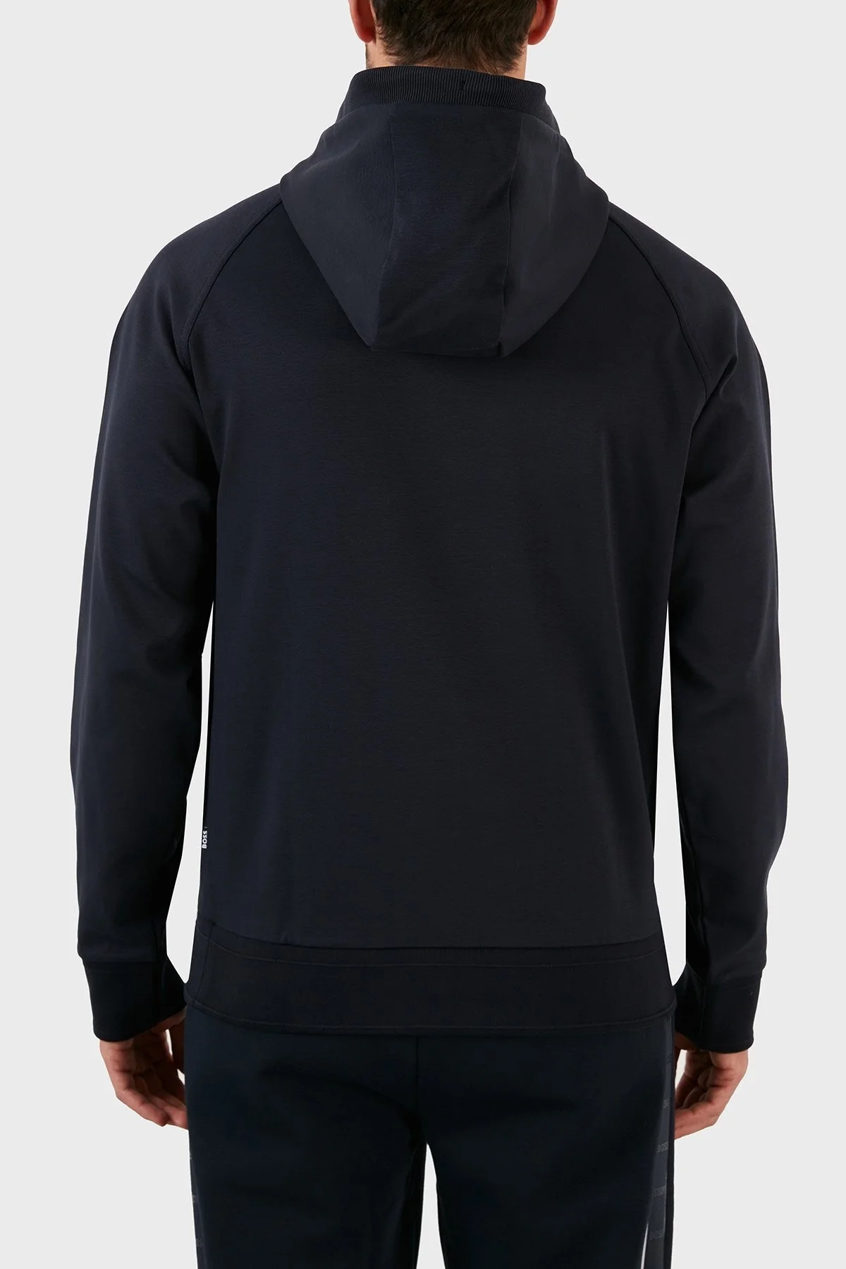 Boss Pamuklu Regular Fit Kapüşonlu Kanguru Cepli Erkek Sweat 50468984 404 LACİVERT - 6