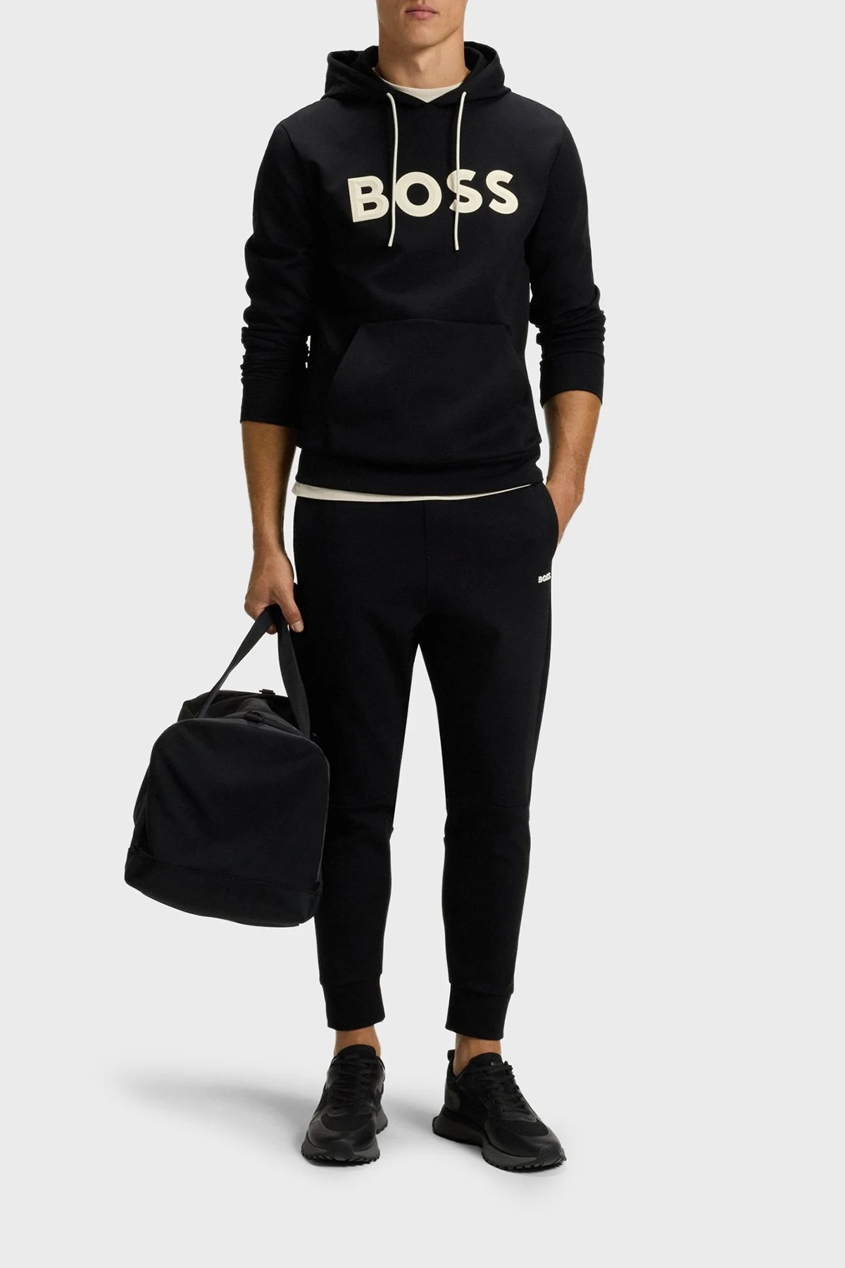 Boss Pamuklu Regular Fit Kapüşonlu Logolu Erkek Sweat 50551457 002 SİYAH - 2