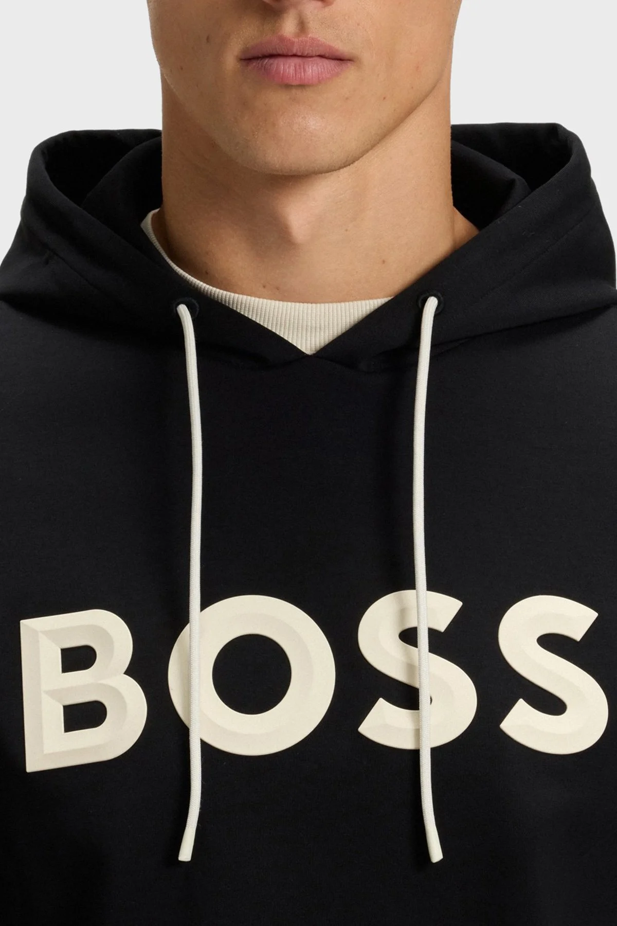 Boss Pamuklu Regular Fit Kapüşonlu Logolu Erkek Sweat 50551457 002 SİYAH - 4