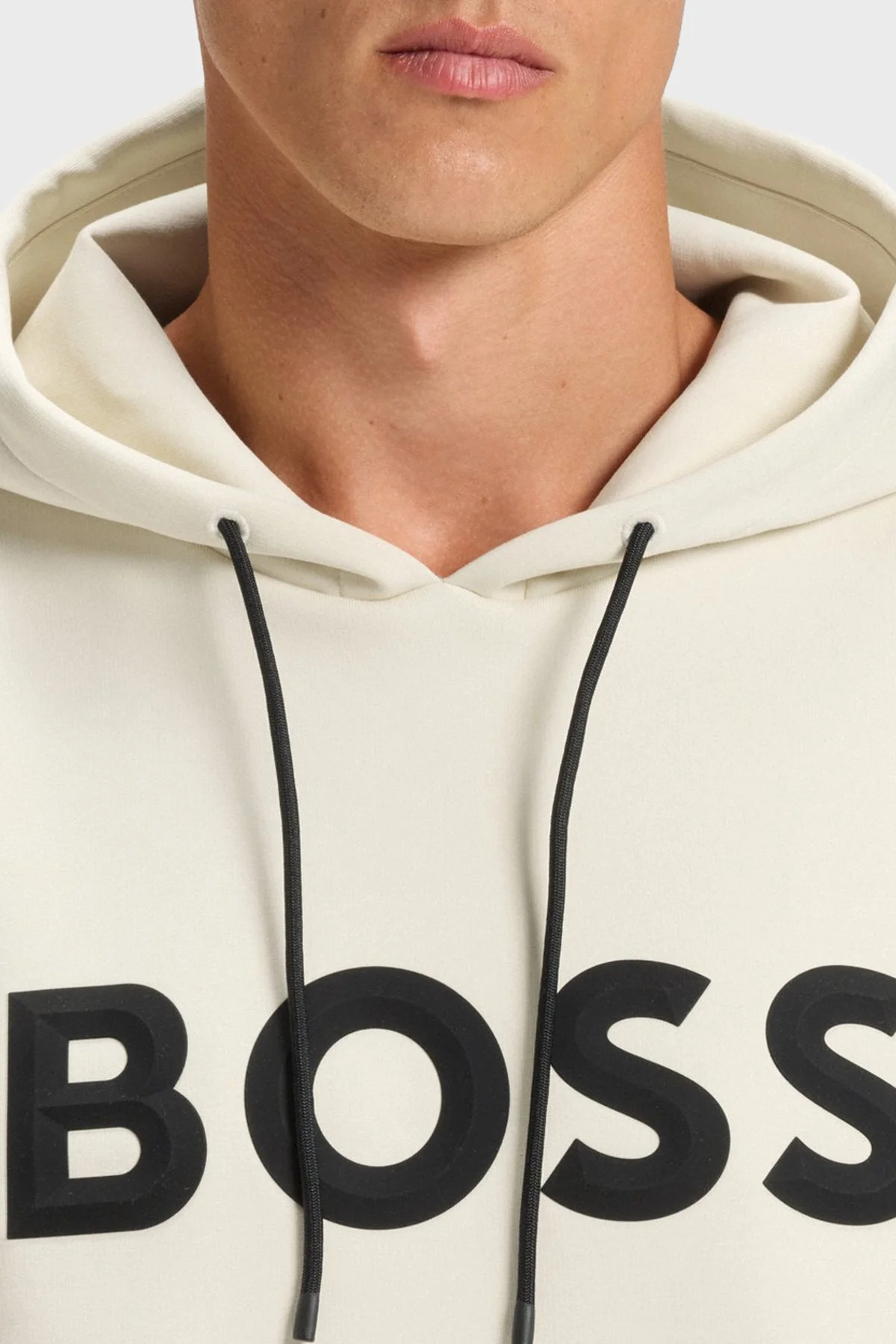 Boss Pamuklu Regular Fit Kapüşonlu Logolu Erkek Sweat 50551457 131 BEJ - 4