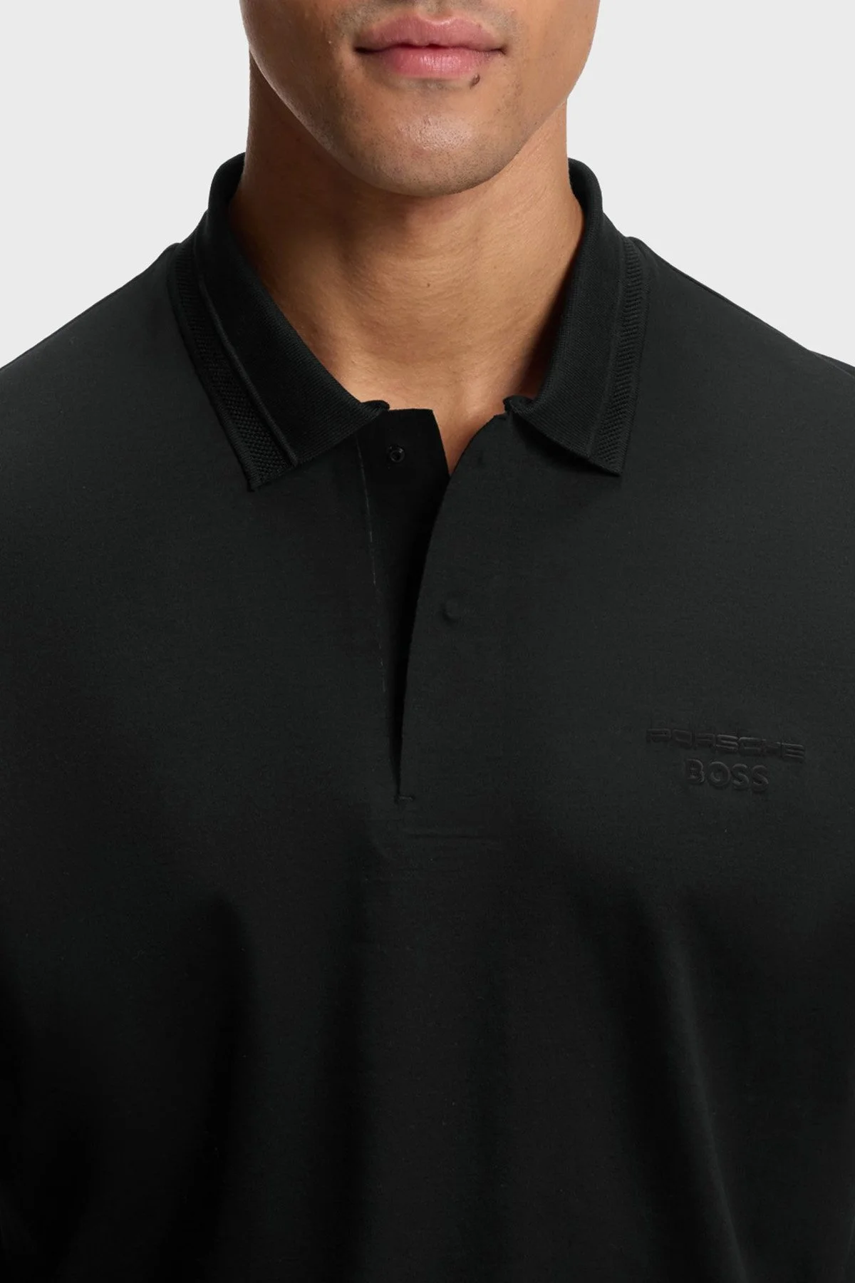 Boss Pamuklu Regular Fit Kısa Kollu Düğmeli Erkek Polo 50559801 001 SİYAH - 4