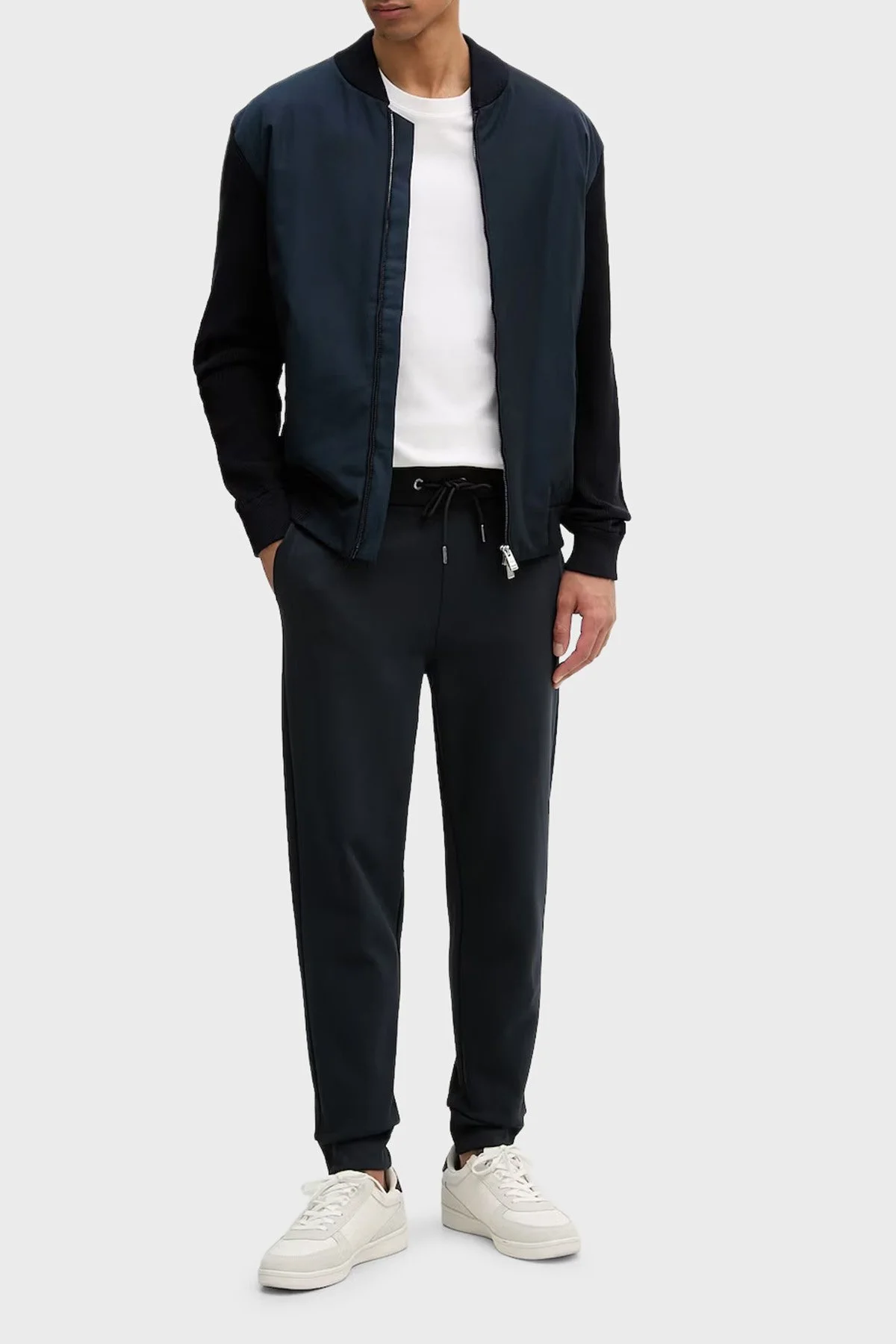 Boss Pamuklu Regular Fit Kolej Yaka Fermuarlı Erkek Mont 50556325 404 LACİVERT - 2