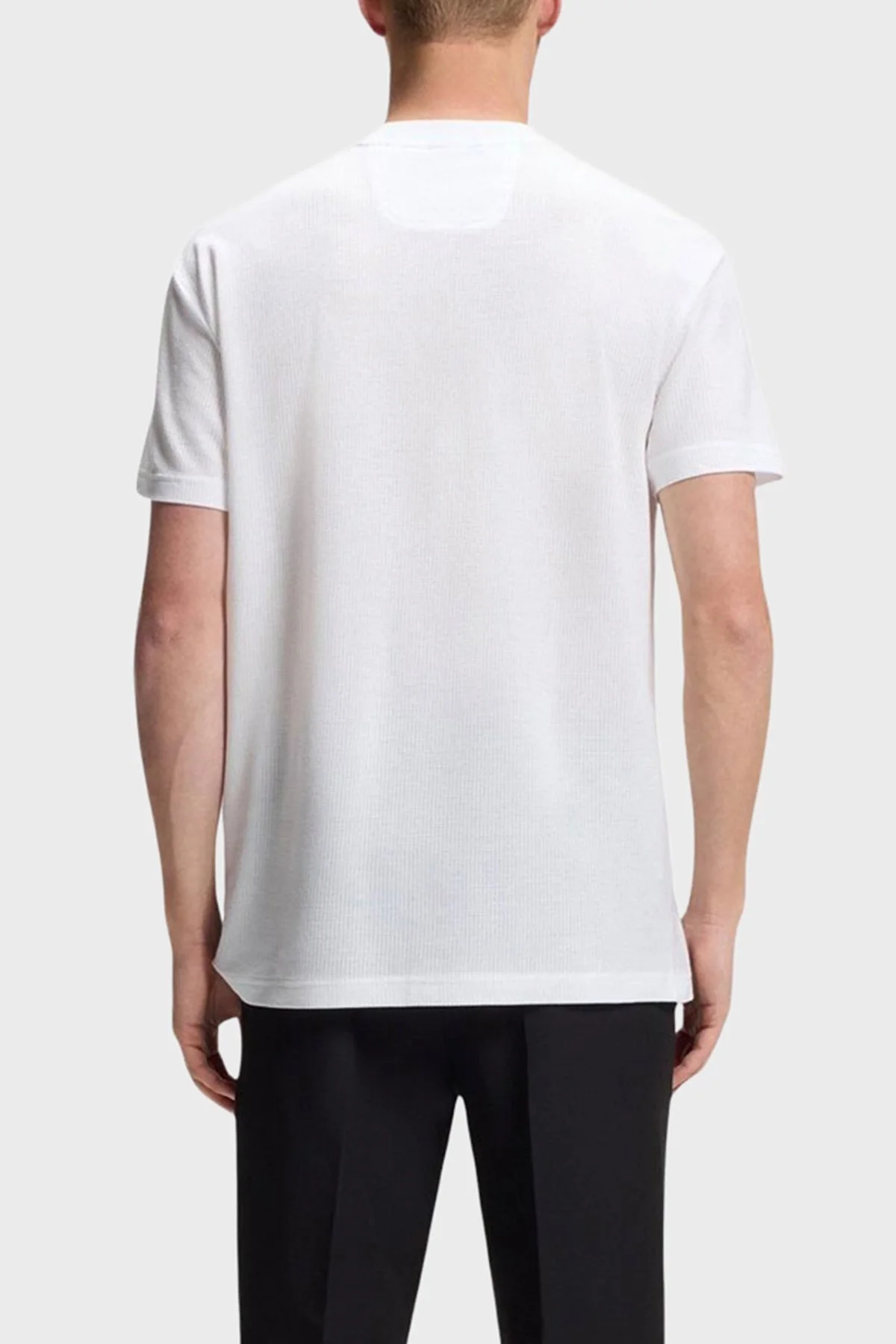 Boss Pamuklu Regular Fit Logo Detaylı Bisiklet Yaka Erkek T Shirt 50559320 100 BEYAZ - 2