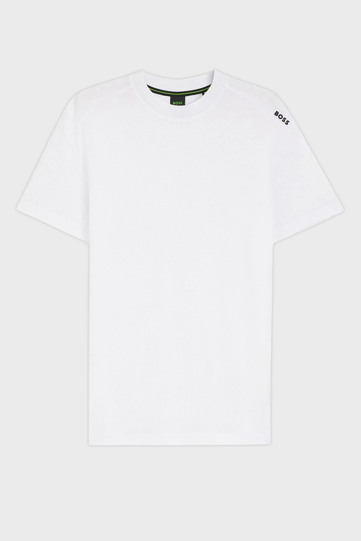 Boss Pamuklu Regular Fit Logo Detaylı Bisiklet Yaka Erkek T Shirt 50559320 100 BEYAZ - 5