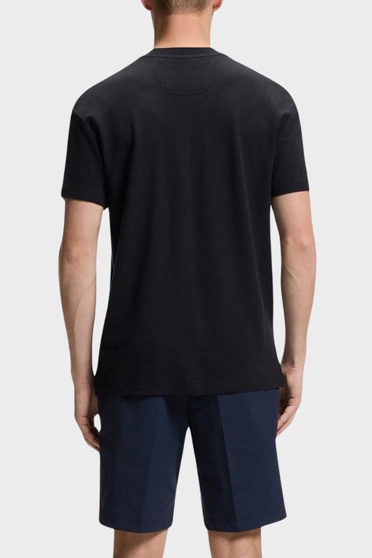 Boss Pamuklu Regular Fit Logo Detaylı Bisiklet Yaka Erkek T Shirt 50559320 402 LACİVERT - 3