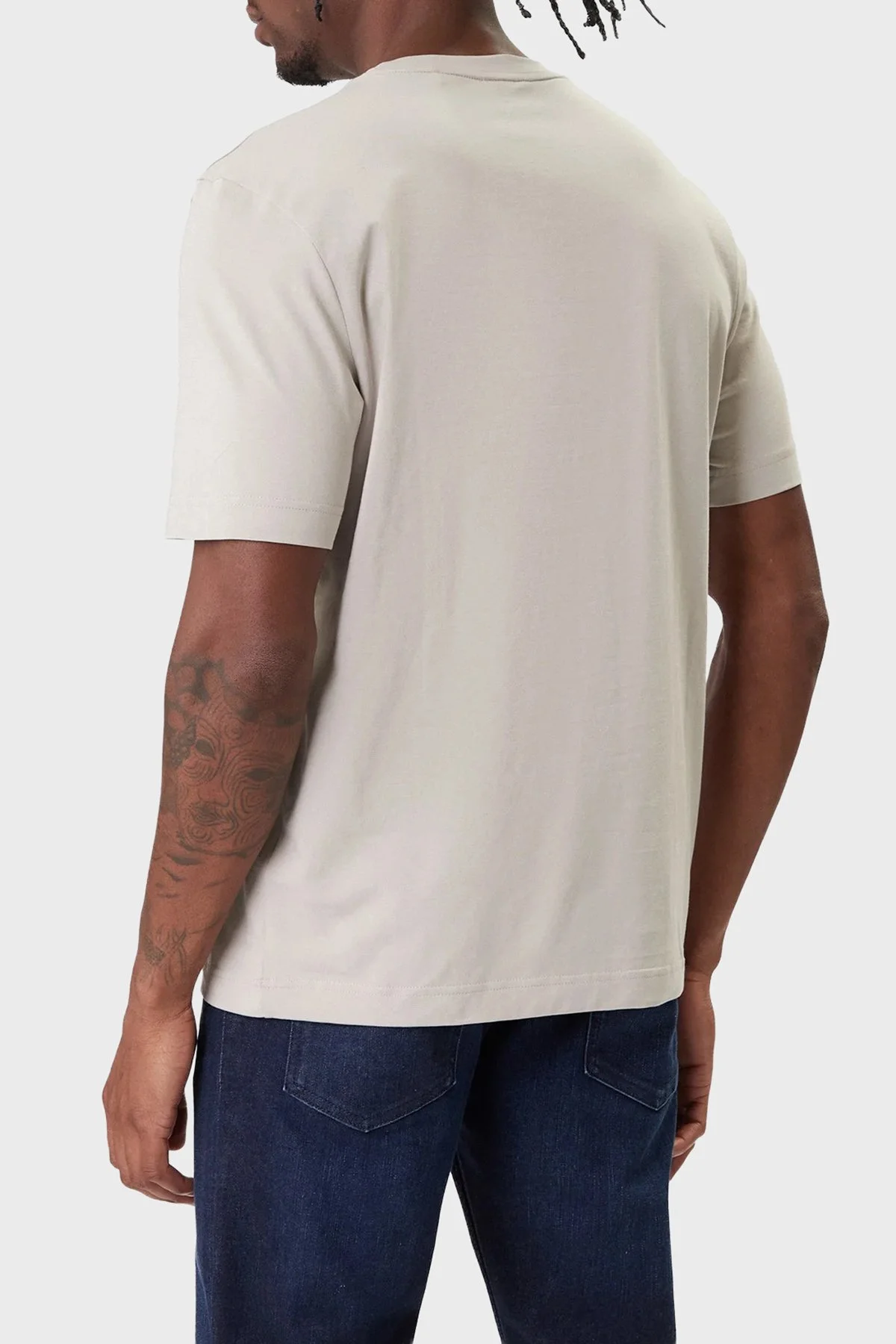 Boss Pamuklu Regular Fit Logolu Bisiklet Yaka Erkek T Shirt 50473278 070 GRİ - 3