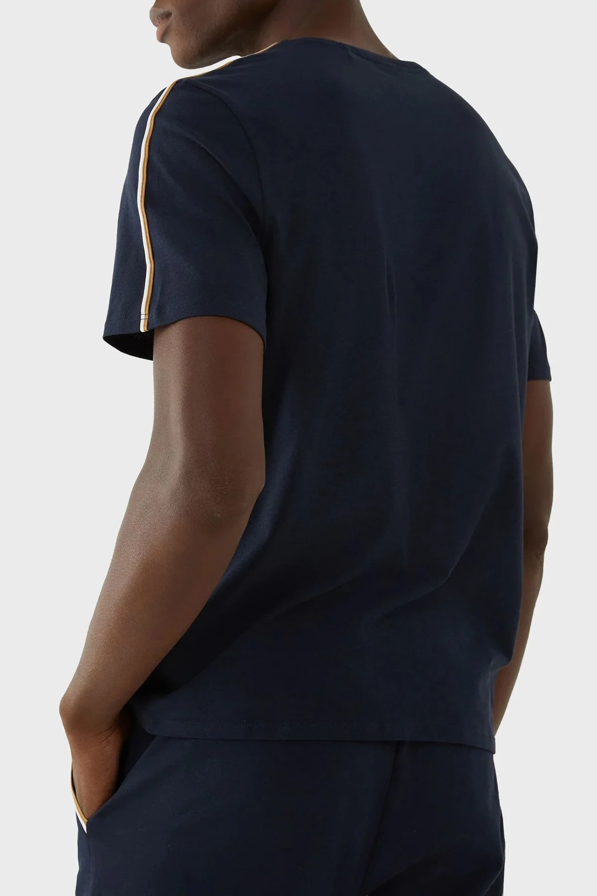 Boss Pamuklu Regular Fit Logolu Bisiklet Yaka Erkek T Shirt 50545930 403 LACİVERT - 2