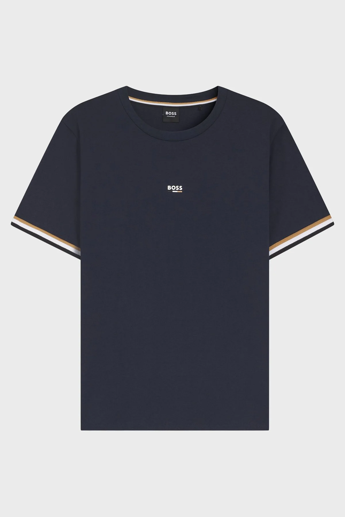 Boss Pamuklu Regular Fit Logolu Bisiklet Yaka Erkek T Shirt 50557198 403 LACİVERT - 5