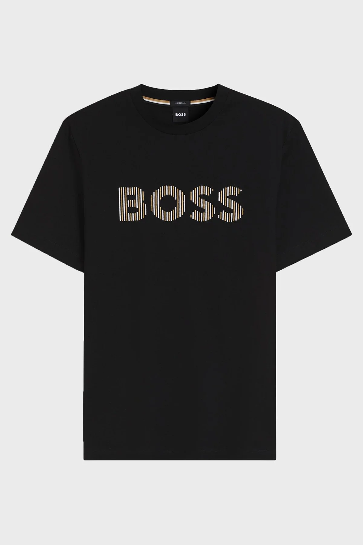 Boss Pamuklu Regular Fit Logolu Bisiklet Yaka Erkek T Shirt 50560466 002 SİYAH - 5