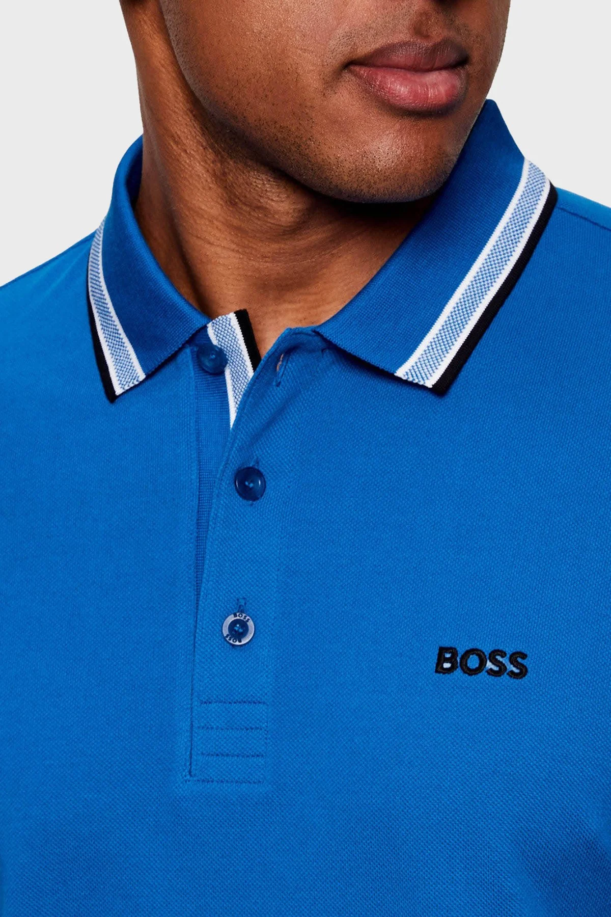 Boss Pamuklu Regular Fit Logolu Düğmeli Erkek Polo 50469055 429 SAKS - 3
