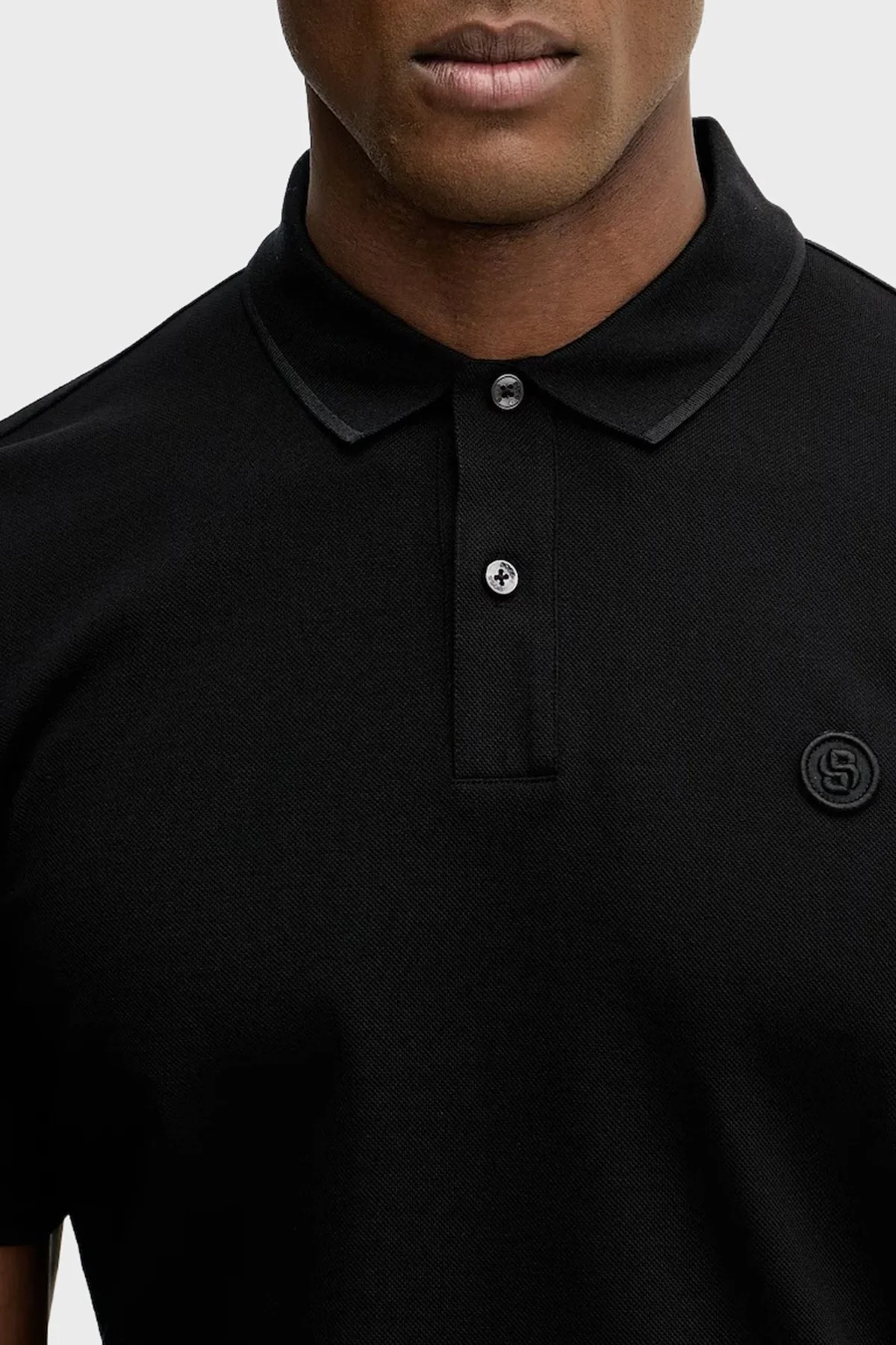 Boss Pamuklu Regular Fit Logolu Düğmeli Erkek Polo 50555300 001 SİYAH - 4