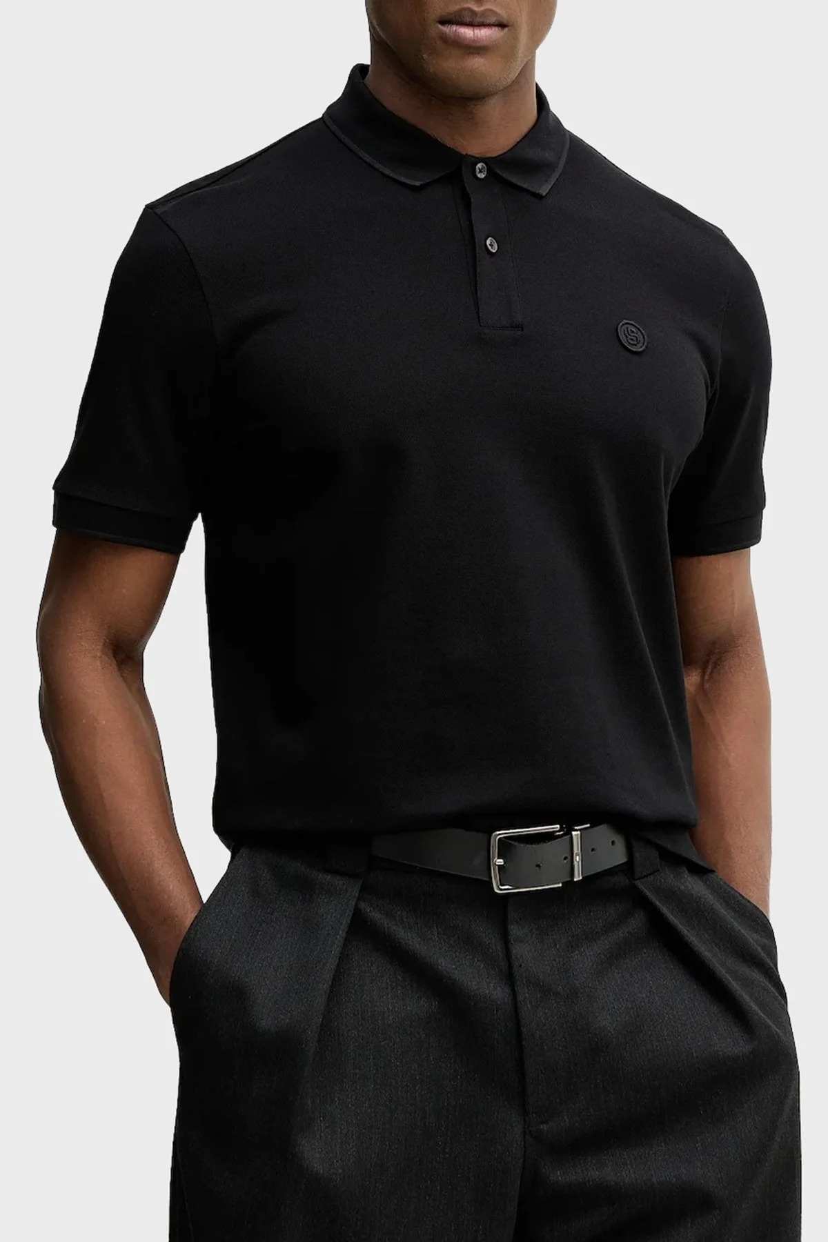 Boss Pamuklu Regular Fit Logolu Düğmeli Erkek Polo 50555300 001 SİYAH - 1