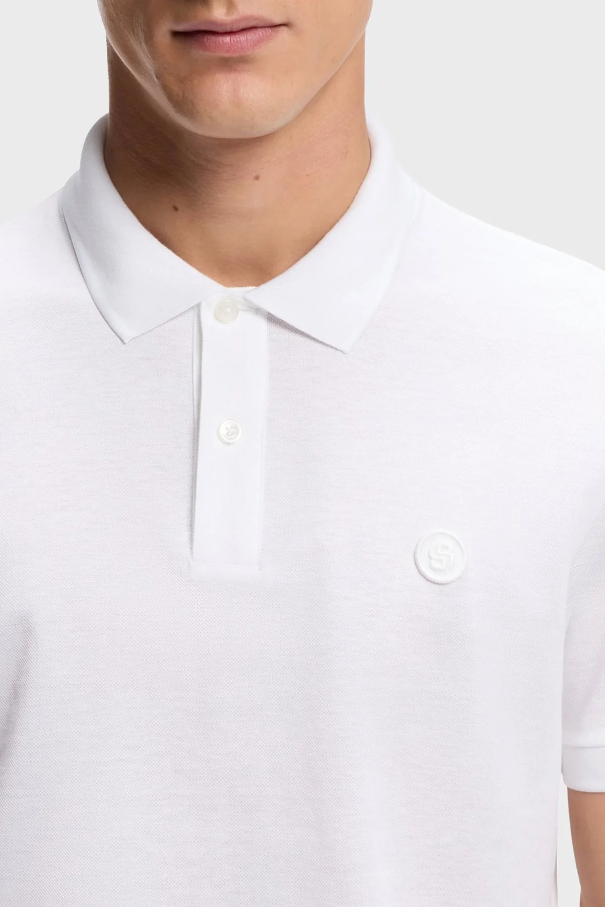 Boss Pamuklu Regular Fit Logolu Düğmeli Erkek Polo 50555300 100 BEYAZ - 4