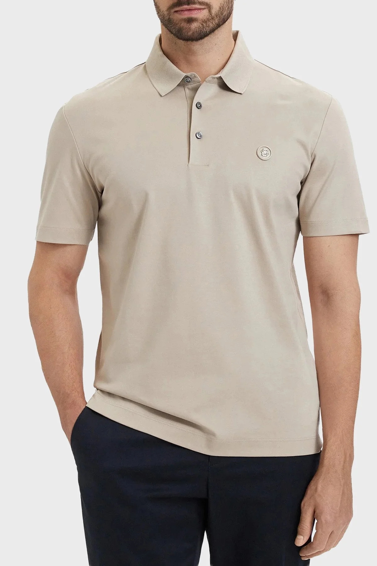Boss Pamuklu Regular Fit Logolu Düğmeli Erkek Polo 50555829 286 BEJ - 1