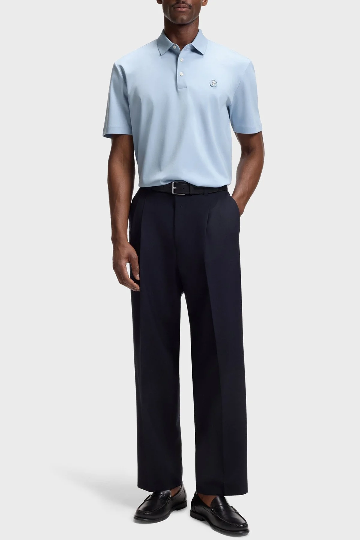 Boss Pamuklu Regular Fit Logolu Düğmeli Erkek Polo 50555829 450 MAVİ - 2