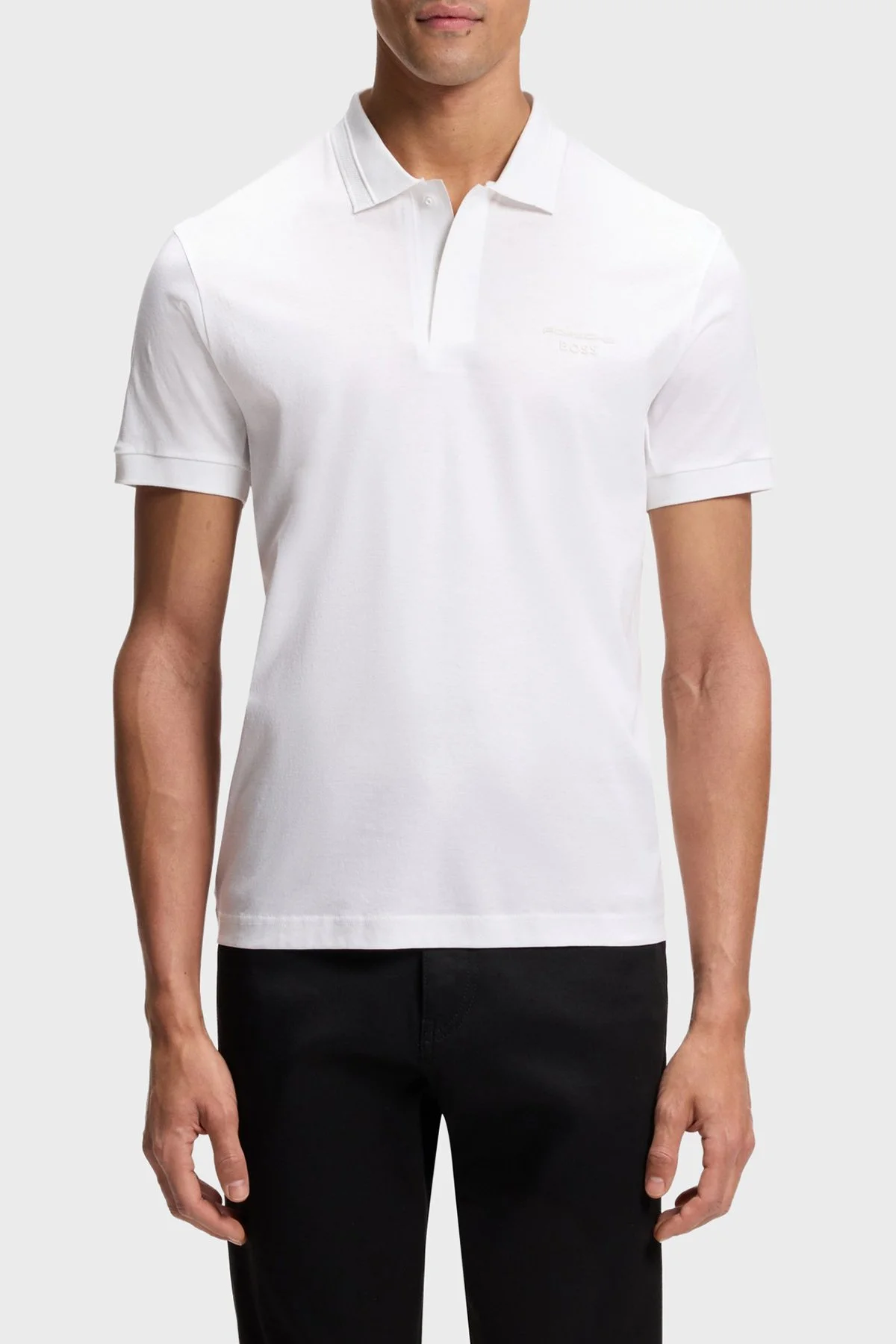 Boss Pamuklu Regular Fit Logolu Düğmeli Erkek Polo 50559801 100 BEYAZ - 1