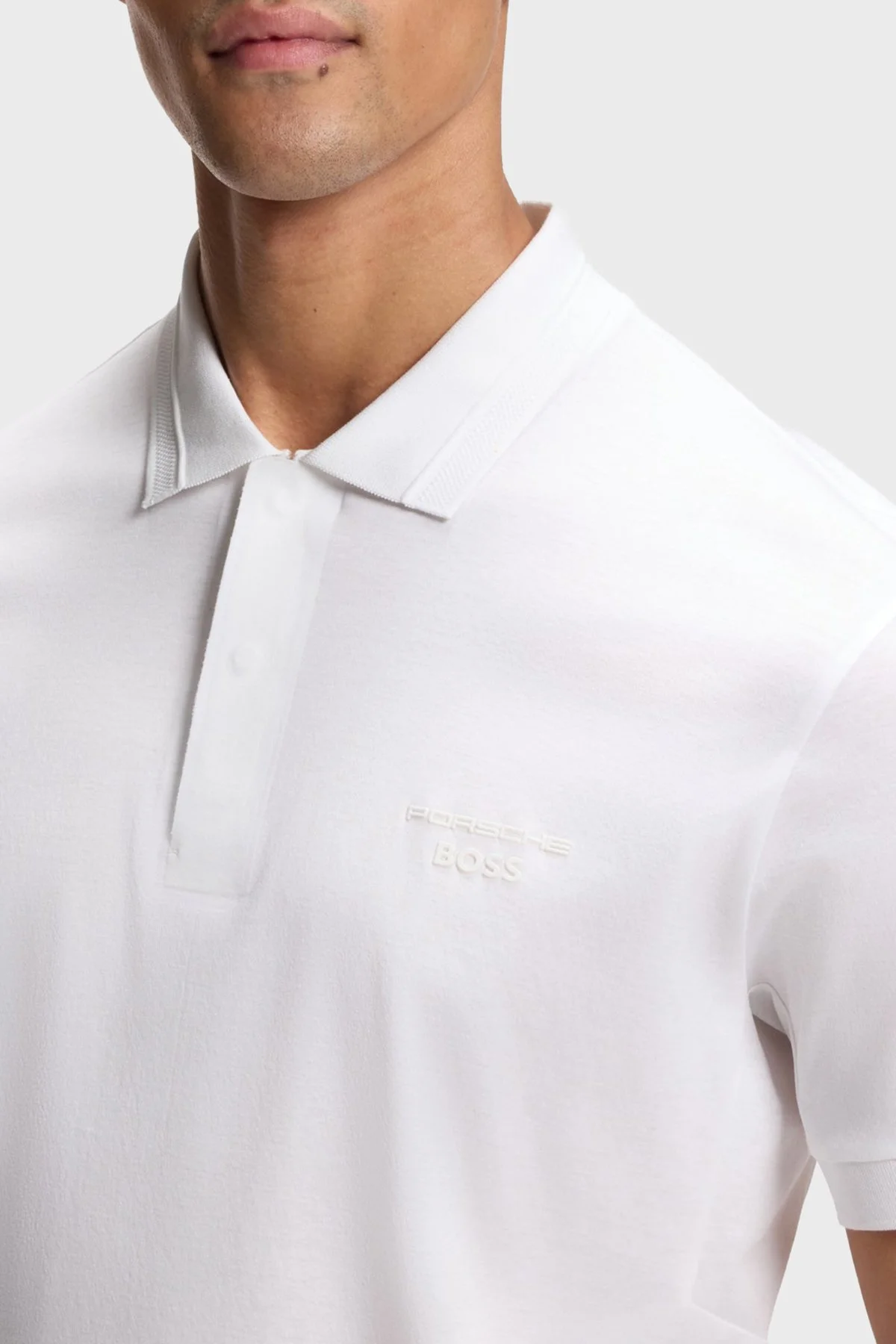 Boss Pamuklu Regular Fit Logolu Düğmeli Erkek Polo 50559801 100 BEYAZ - 4