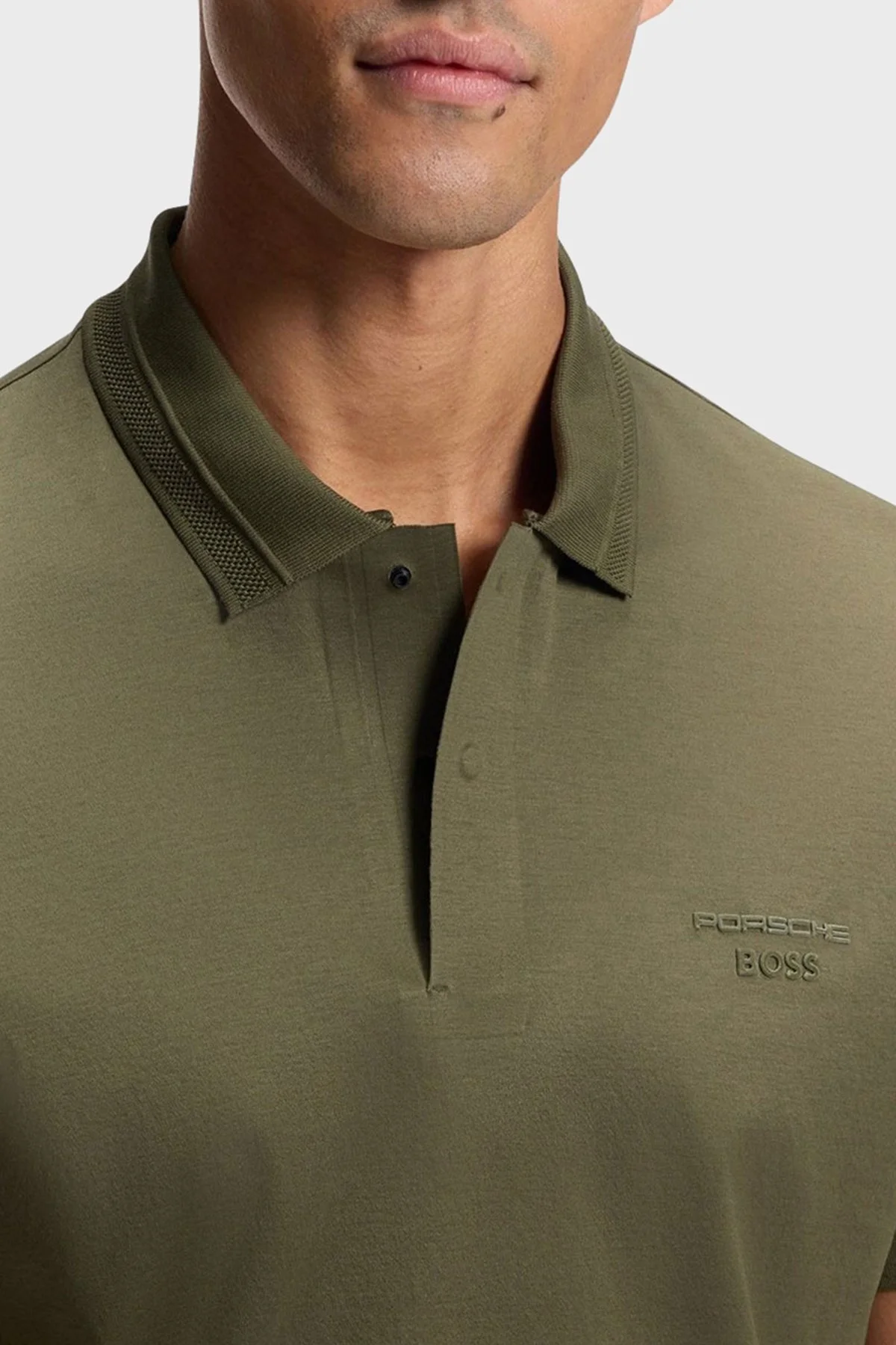 Boss Pamuklu Regular Fit Logolu Düğmeli Erkek Polo 50559801 347 HAKİ - 3