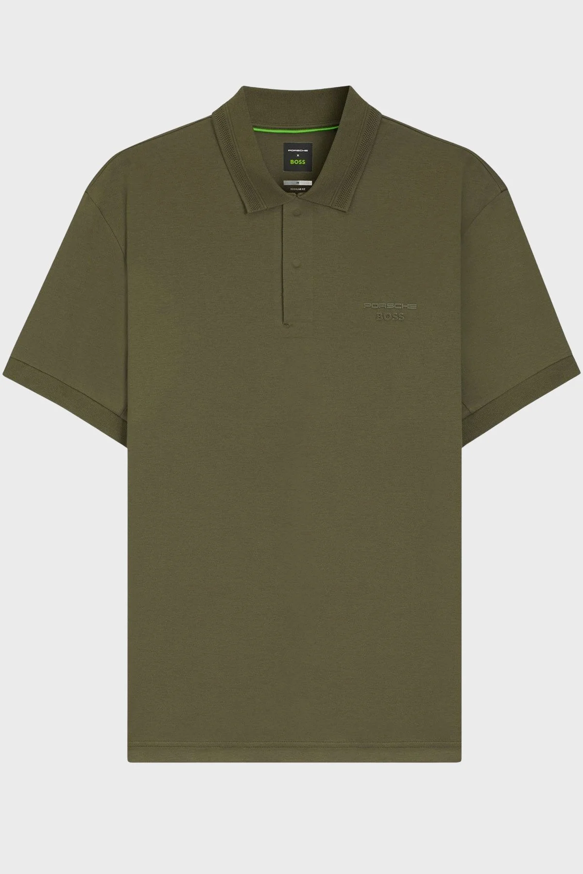 Boss Pamuklu Regular Fit Logolu Düğmeli Erkek Polo 50559801 347 HAKİ - 4