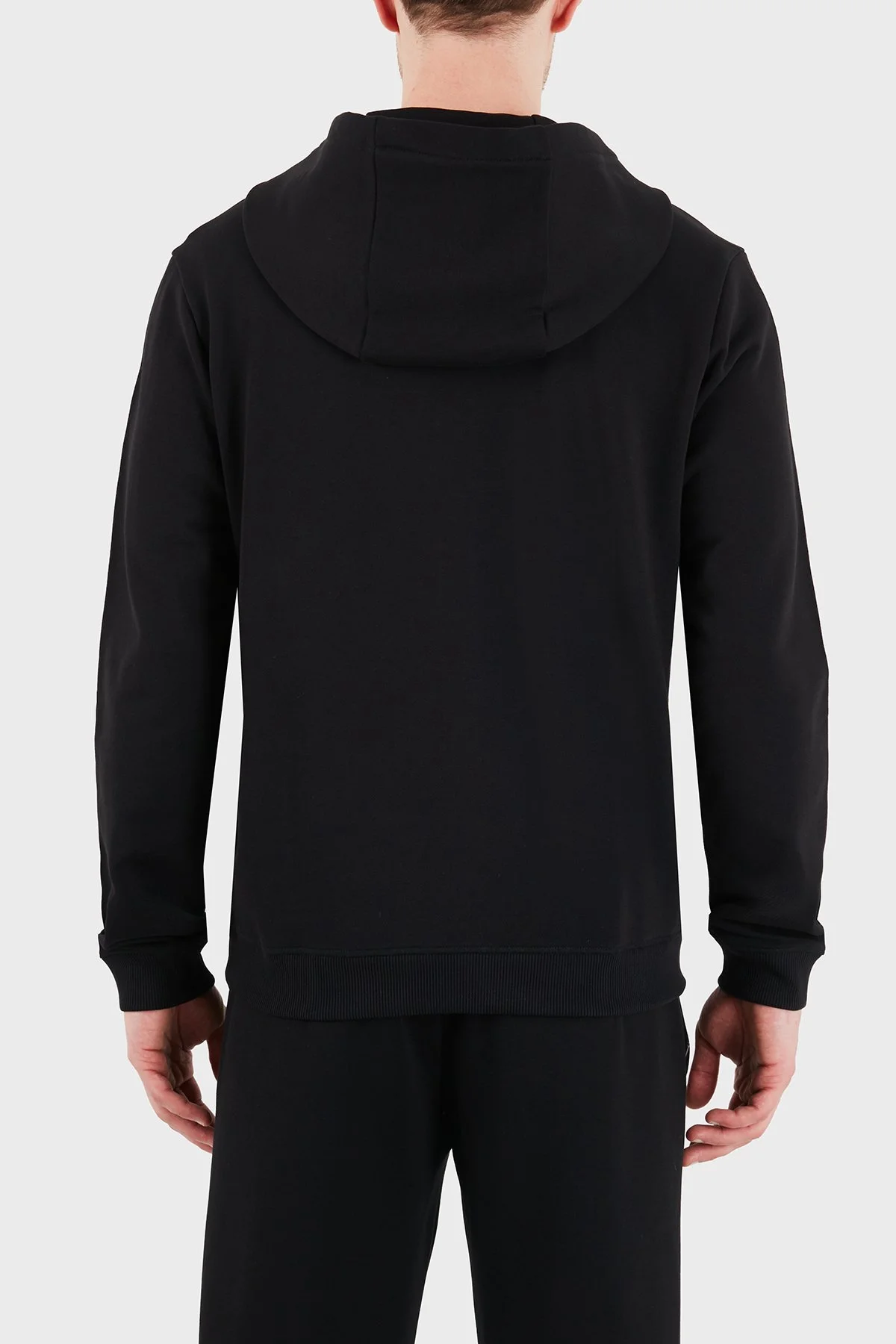 Boss Pamuklu Regular Fit Logolu Fermuarlı Kapüşon Yaka Erkek Sweat 50556427 001 SİYAH - 2