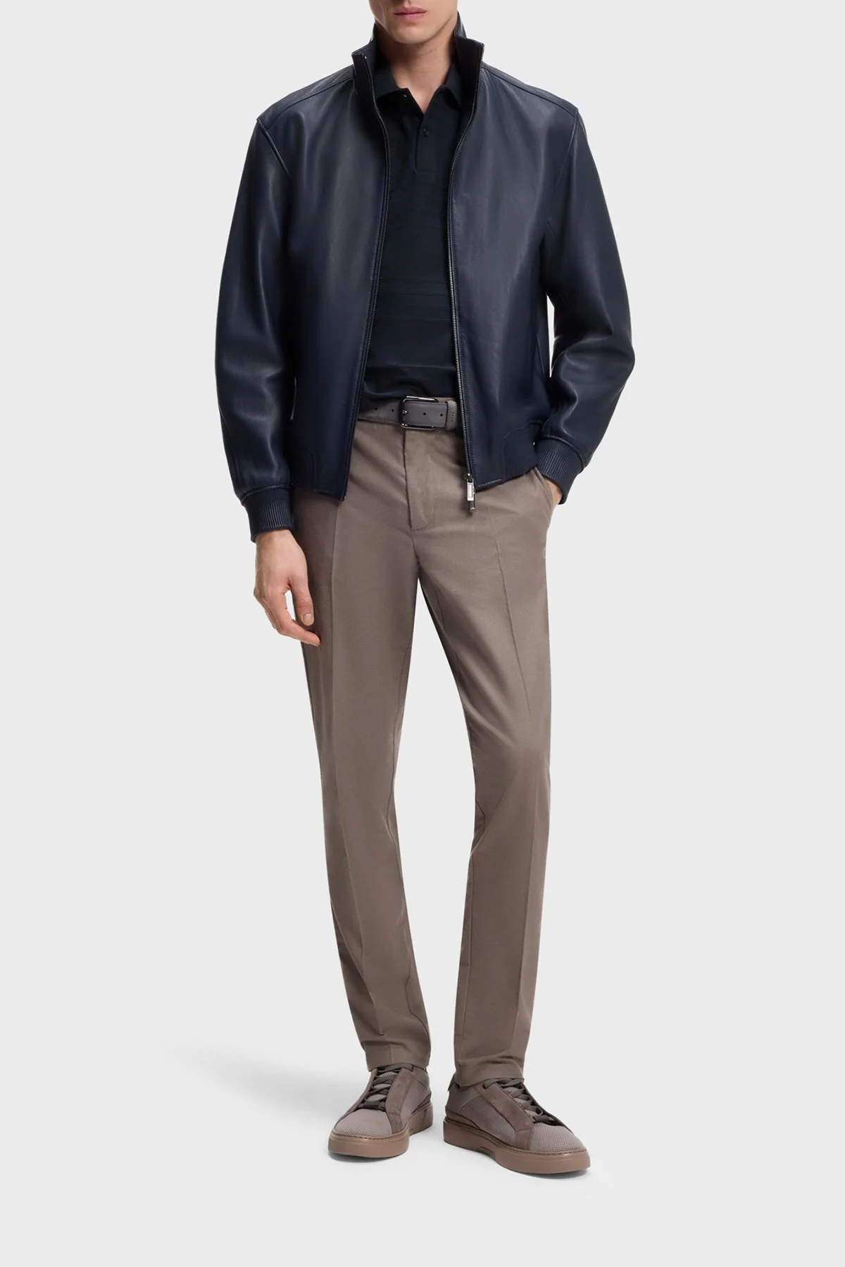 Boss Pamuklu Regular Fit Logolu Kısa Kollu Düğmeli Erkek Polo 50556174 404 LACİVERT - 2