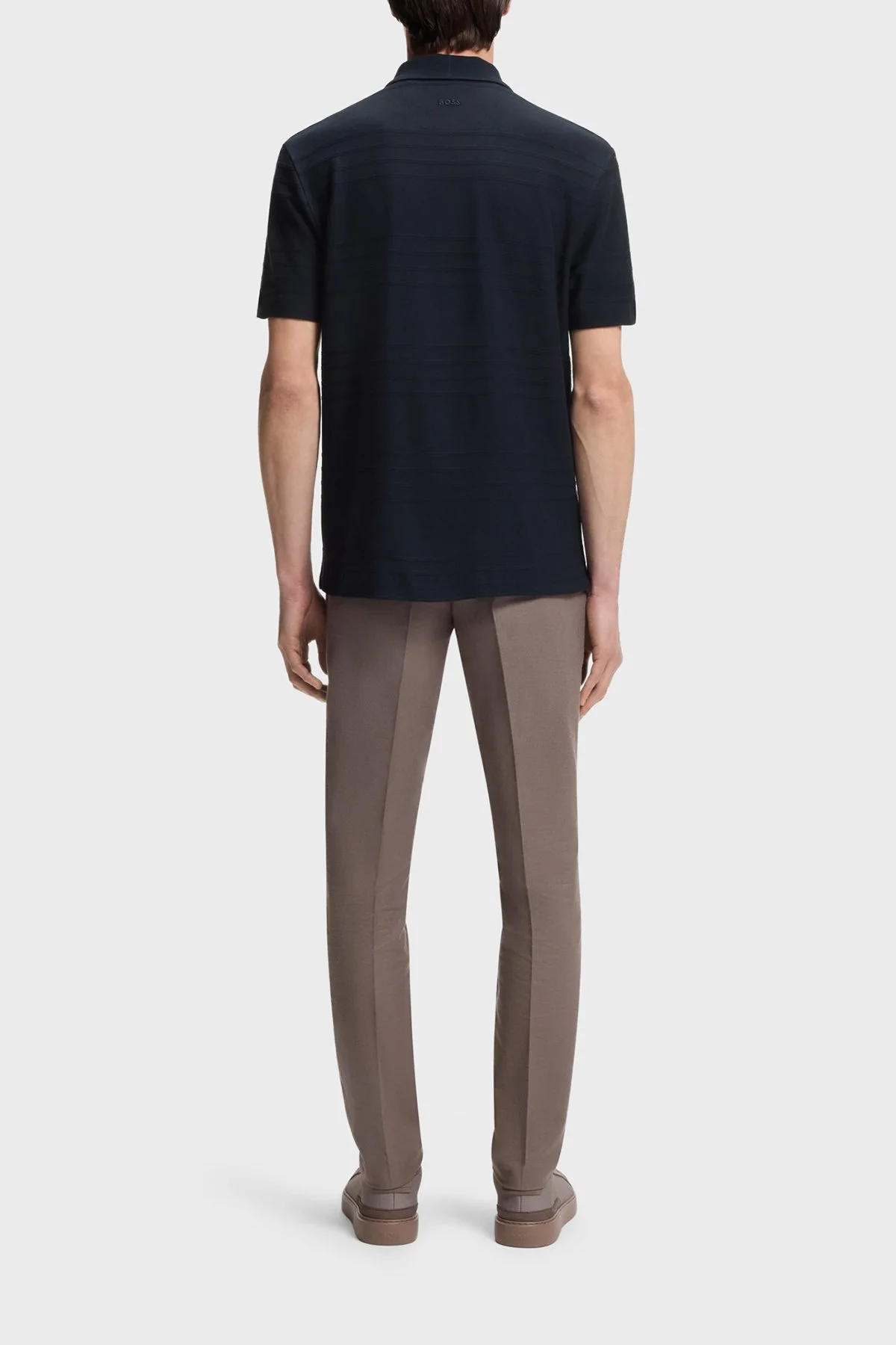 Boss Pamuklu Regular Fit Logolu Kısa Kollu Düğmeli Erkek Polo 50556174 404 LACİVERT - 3