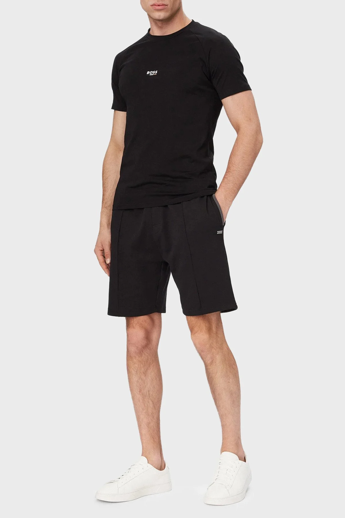 Boss Pamuklu Regular Fit Logolu Normal Bel Erkek Şort 50561490 001 SİYAH - 2