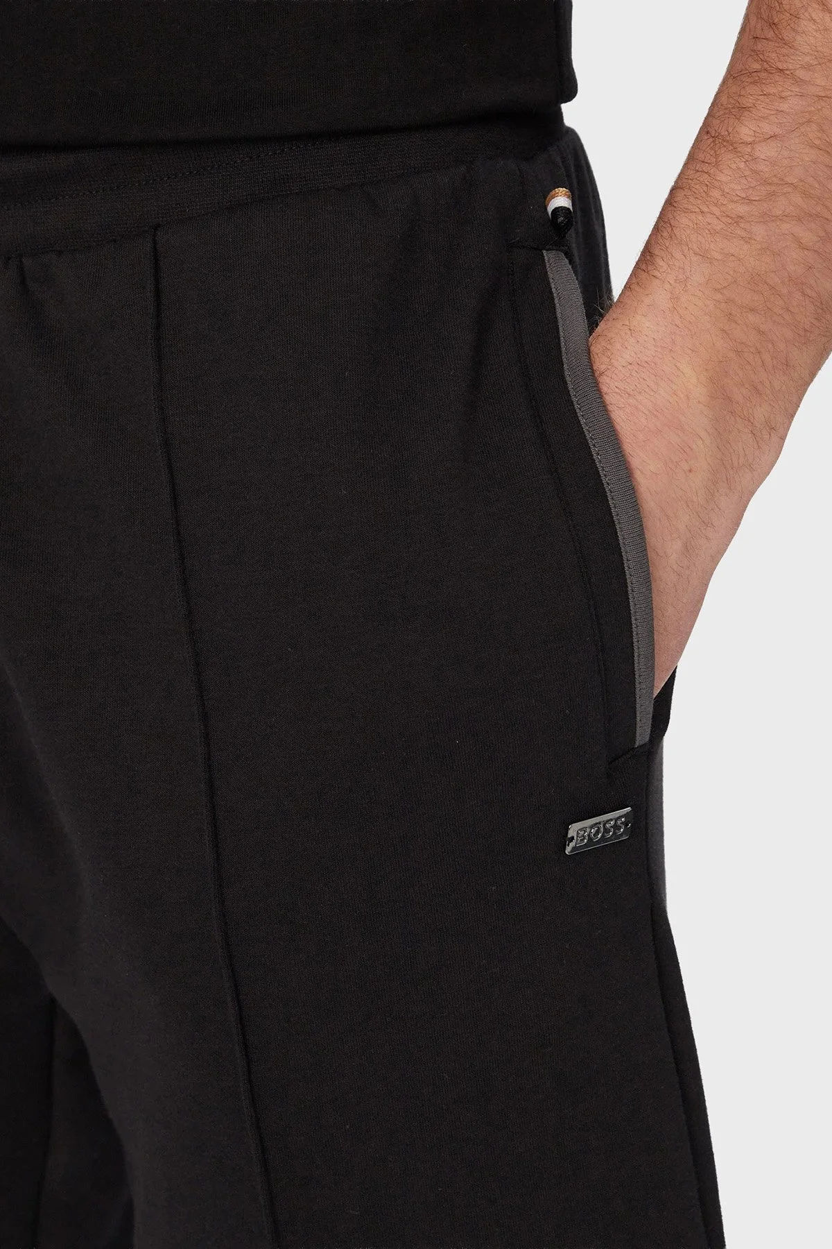 Boss Pamuklu Regular Fit Logolu Normal Bel Erkek Şort 50561490 001 SİYAH - 4
