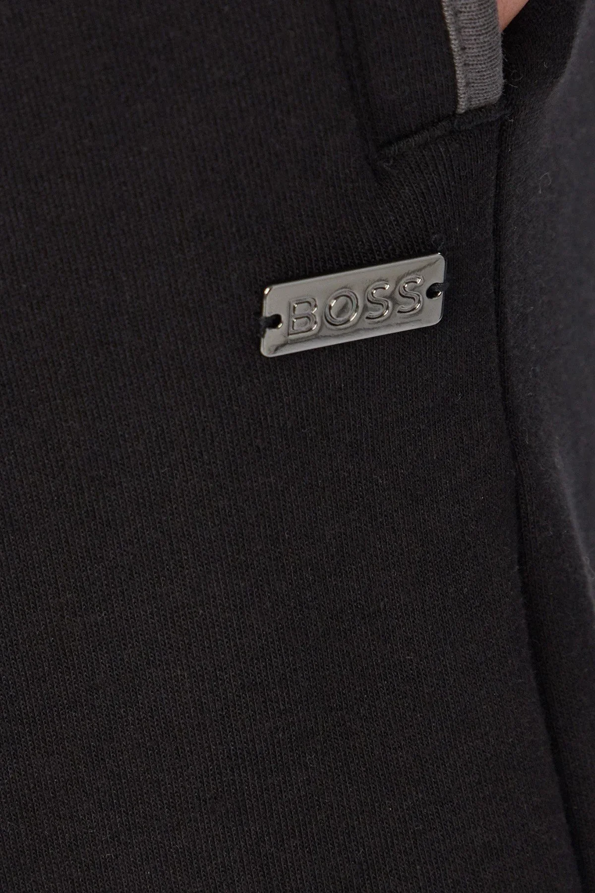 Boss Pamuklu Regular Fit Logolu Normal Bel Erkek Şort 50561490 001 SİYAH - 5