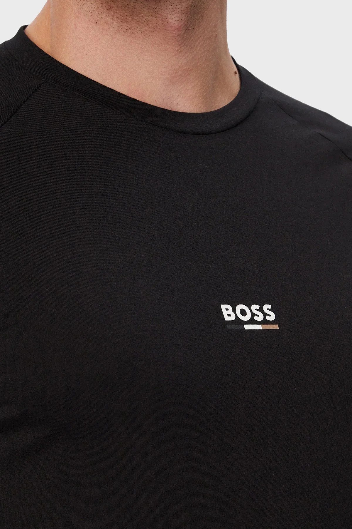 Boss Pamuklu Regular Fit Logolu Yuvarlak Yaka Erkek T Shirt 50517970 005 SİYAH - 4