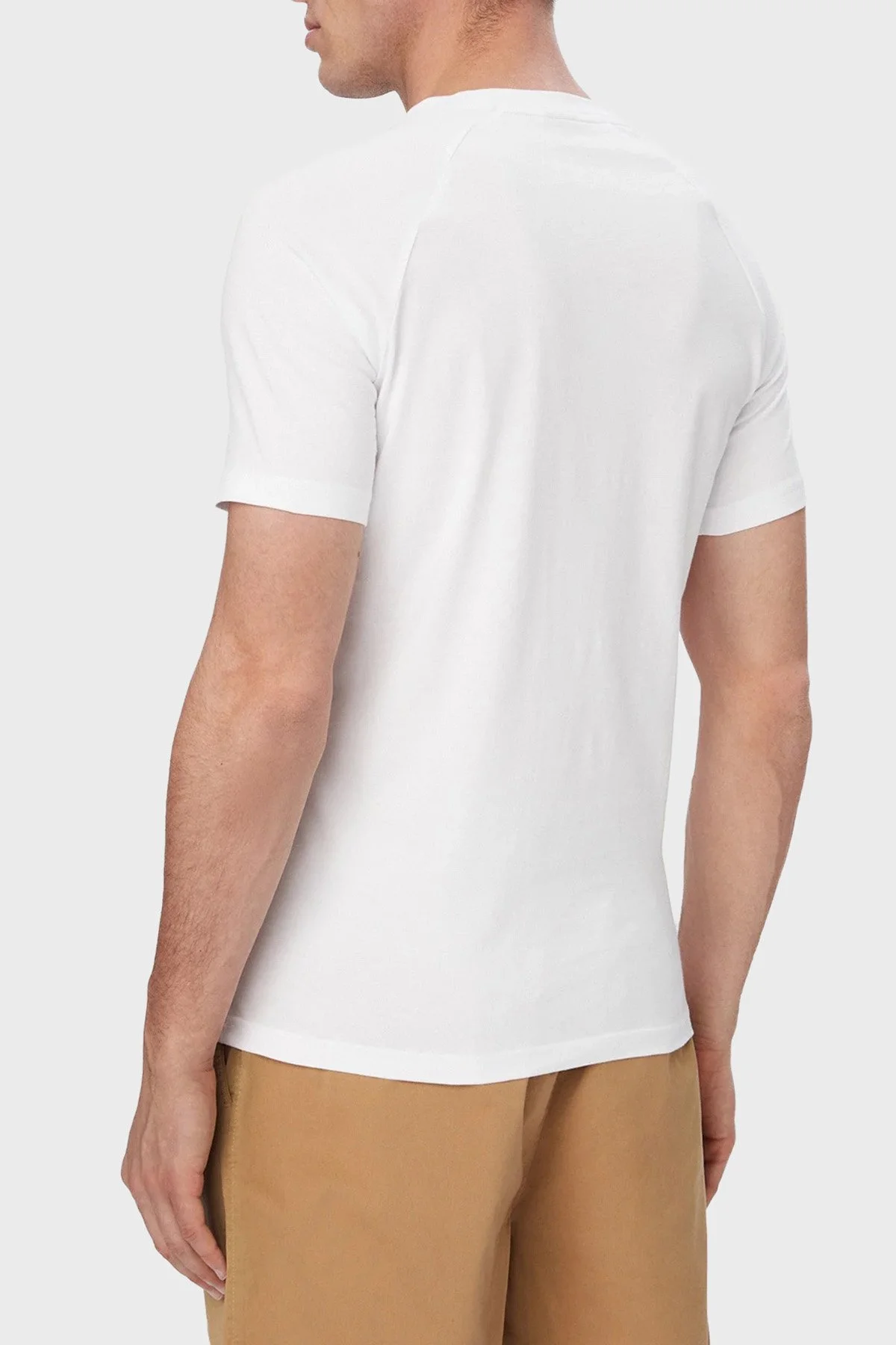 Boss Pamuklu Regular Fit Logolu Yuvarlak Yaka Erkek T Shirt 50517970 105 BEYAZ - 3